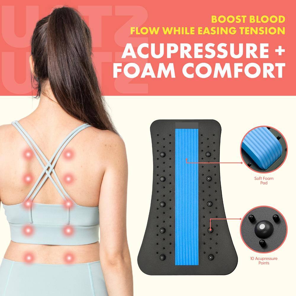 BOOST BLOOD FLOW WHILE EASING TENSION  
ACUPRESSURE + FOAM COMFORT  
Soft Foam Pad  
10 Acupressure Points