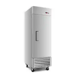 Boyel Living - Commercial Reach In Refrigerator 23 Cu.ft 1 Solid Door 27.0-in L x 32.1-in W x 83.1-in H ETL Approved - Silver