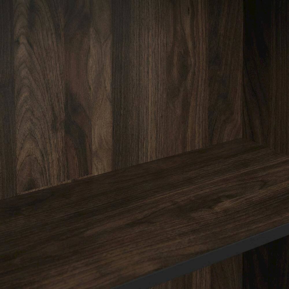 Alt View 1. FurniFact - Wood 3-Tier Bookcase with Storage Shelves in Walnut and Black Finish - Columbia Walnut/Black.