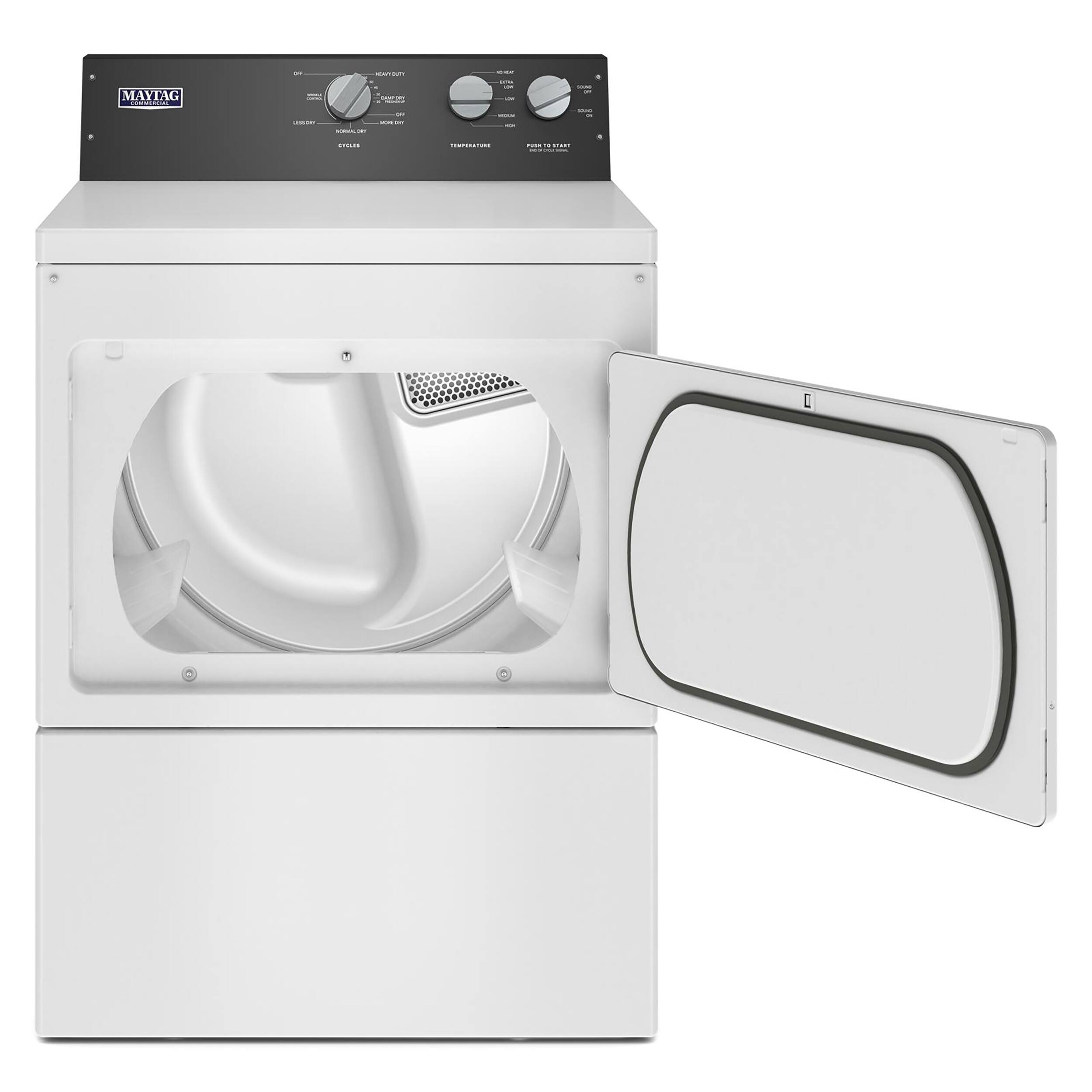 Alt View 13. Maytag - 7.4 Cu. Ft. Electric Dryer Commercial Grade with IntelliDry Sensor - White.