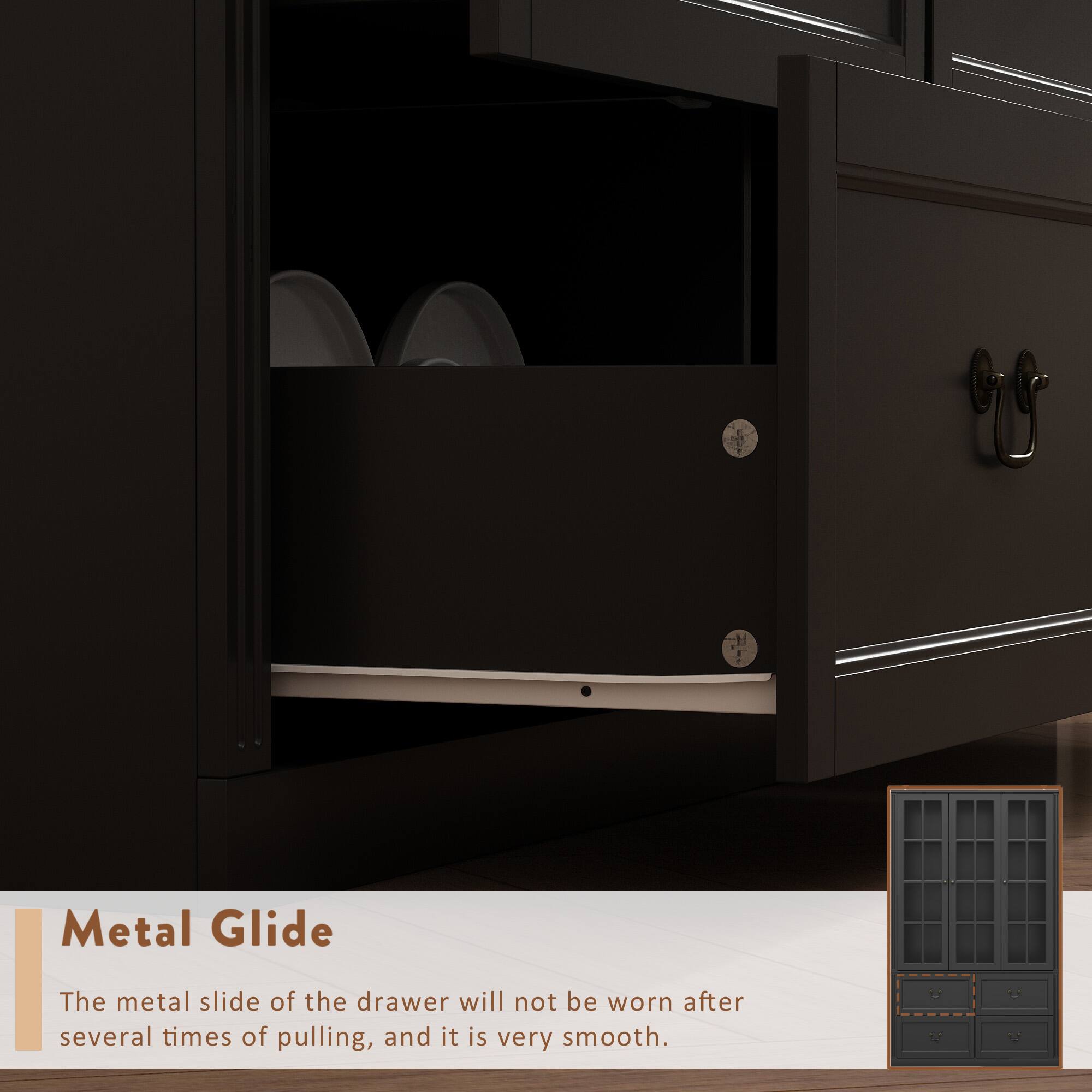 Metal Glide

The metal slide of the drawer will not be worn after several times of pulling, and it is very smooth.