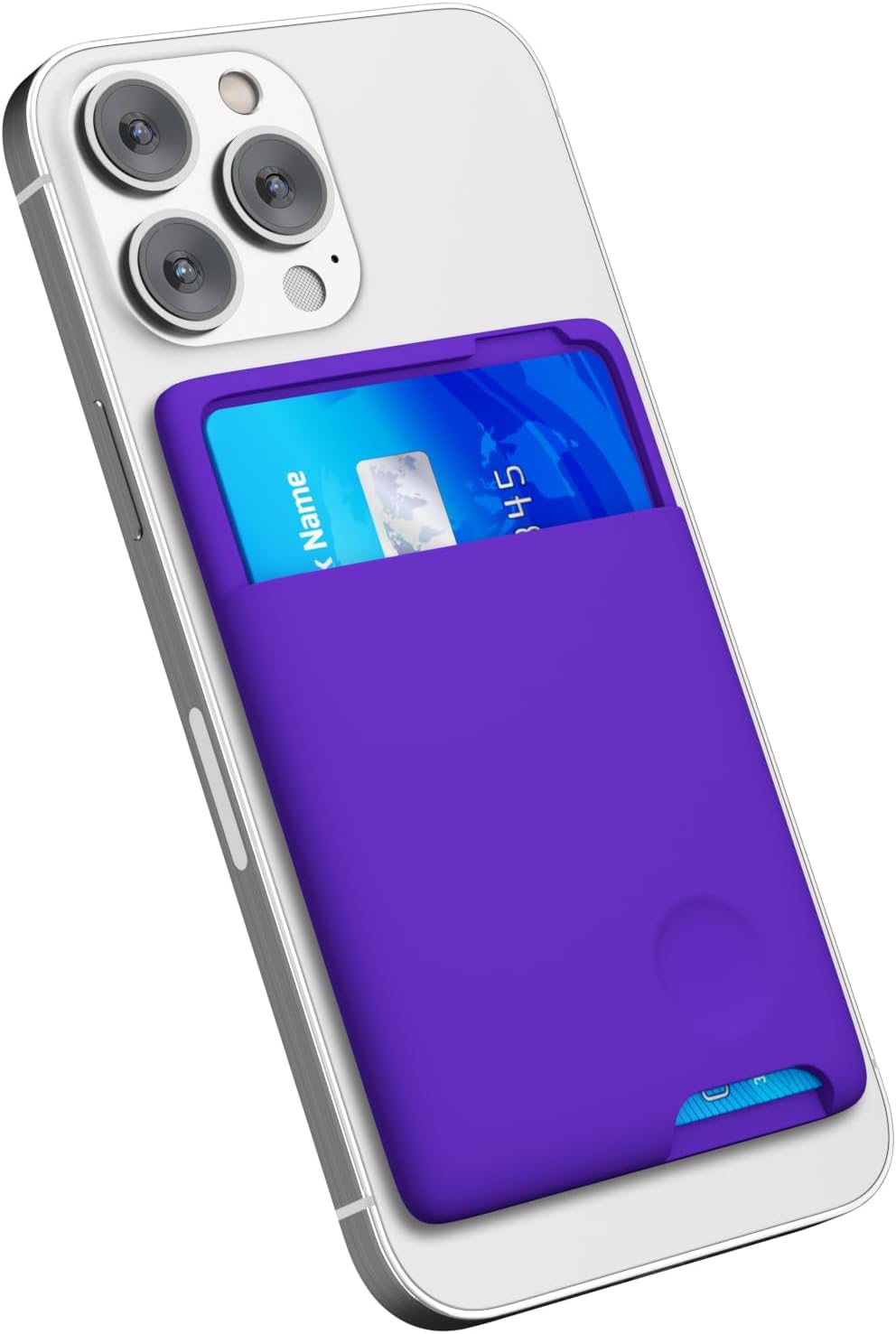 Alt View 1. Entronix - Entronix Silicone Card Holder for iPhone, Galaxy, and All Smartphones - Adhesive Wallet Back Pocket - Hot Pink.