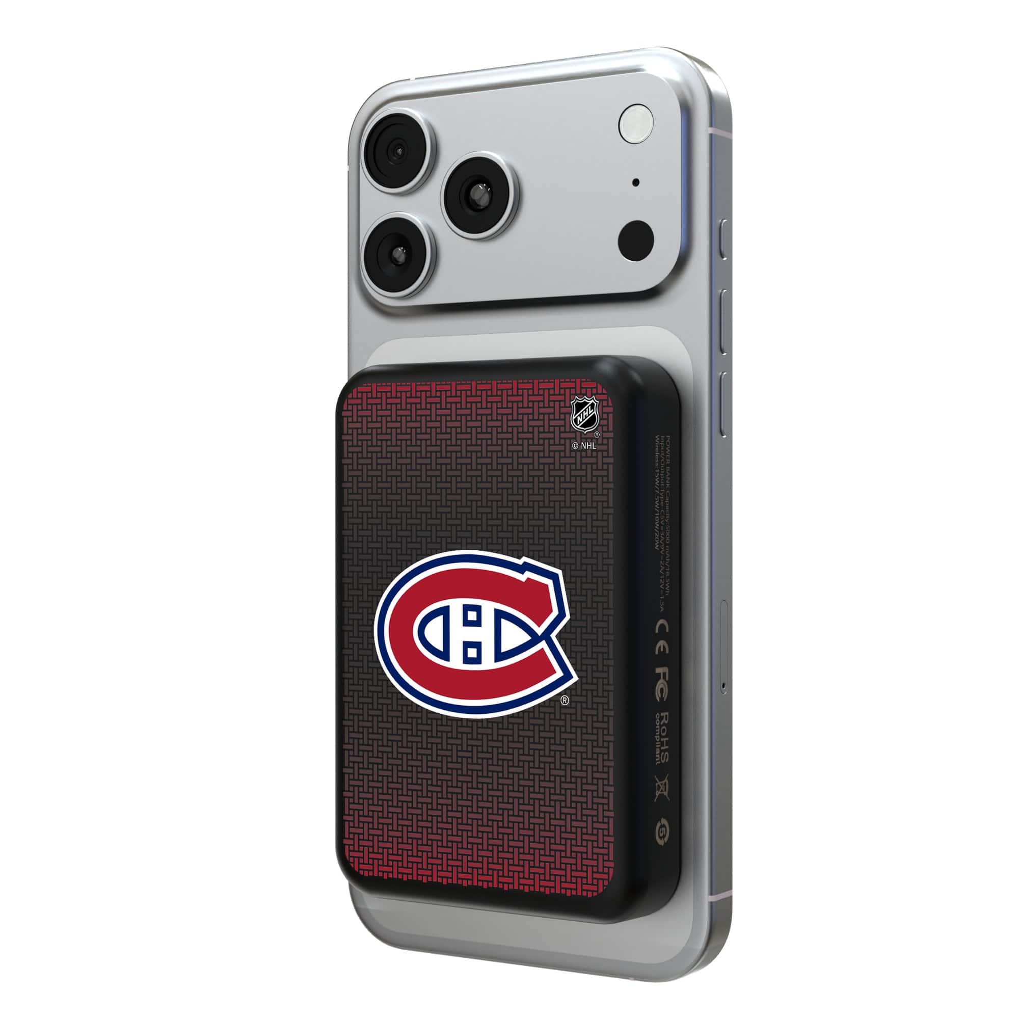 Keyscaper - Montreal Canadiens Wireless Magnetic Power Bank - Black