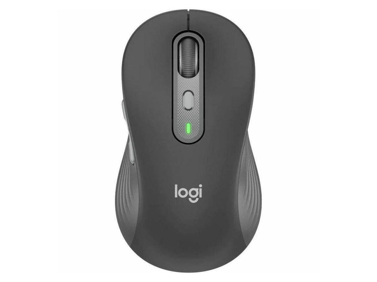 Alt View 2. Logitech - Logitech M750 L Mouse - Optical, Wireless, Bluetooth, 2000 dpi, 6 Buttons, Graphite - Graphite.