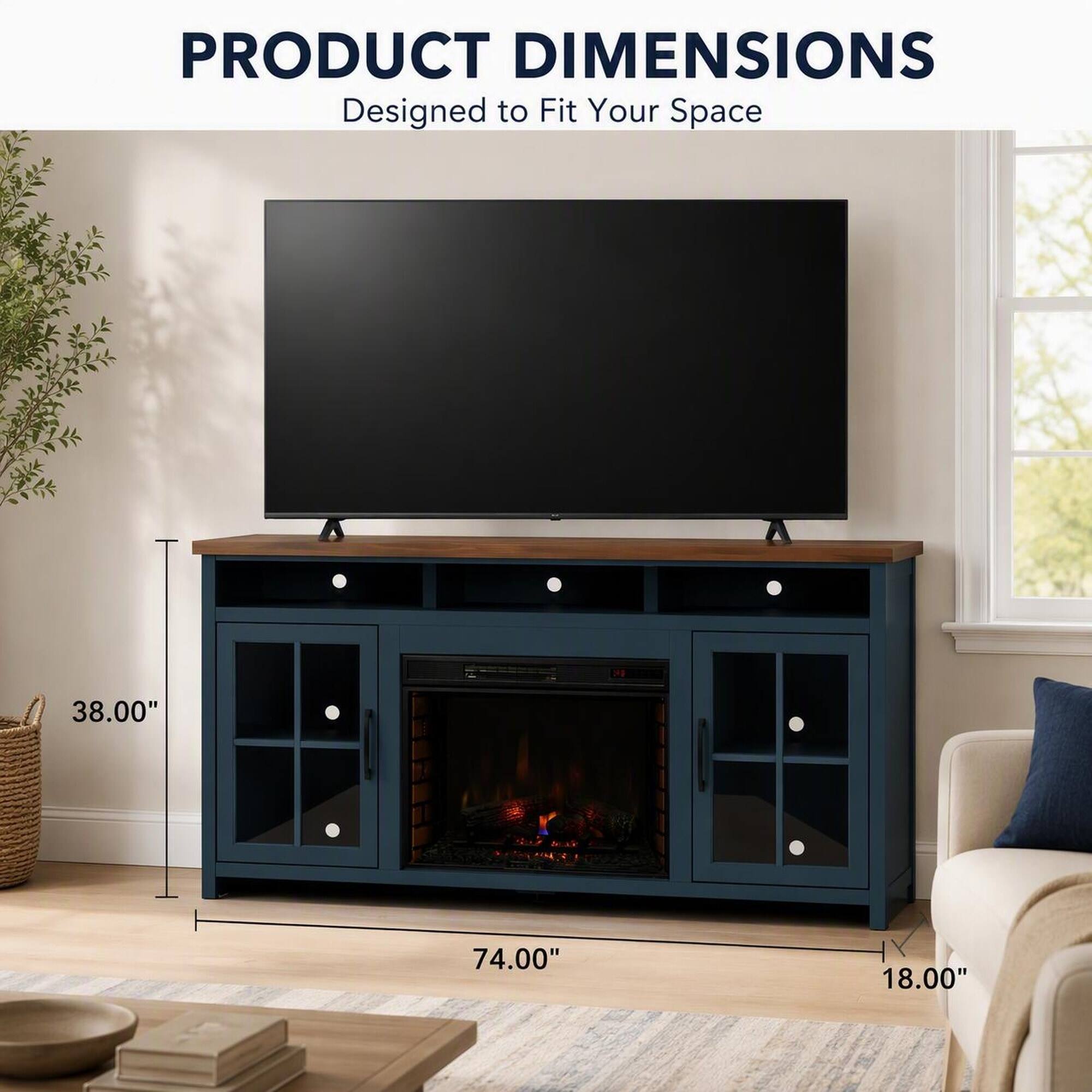 PRODUCT DIMENSIONS  
Designed to Fit Your Space  
38.00"  
74.00"  
18.00"