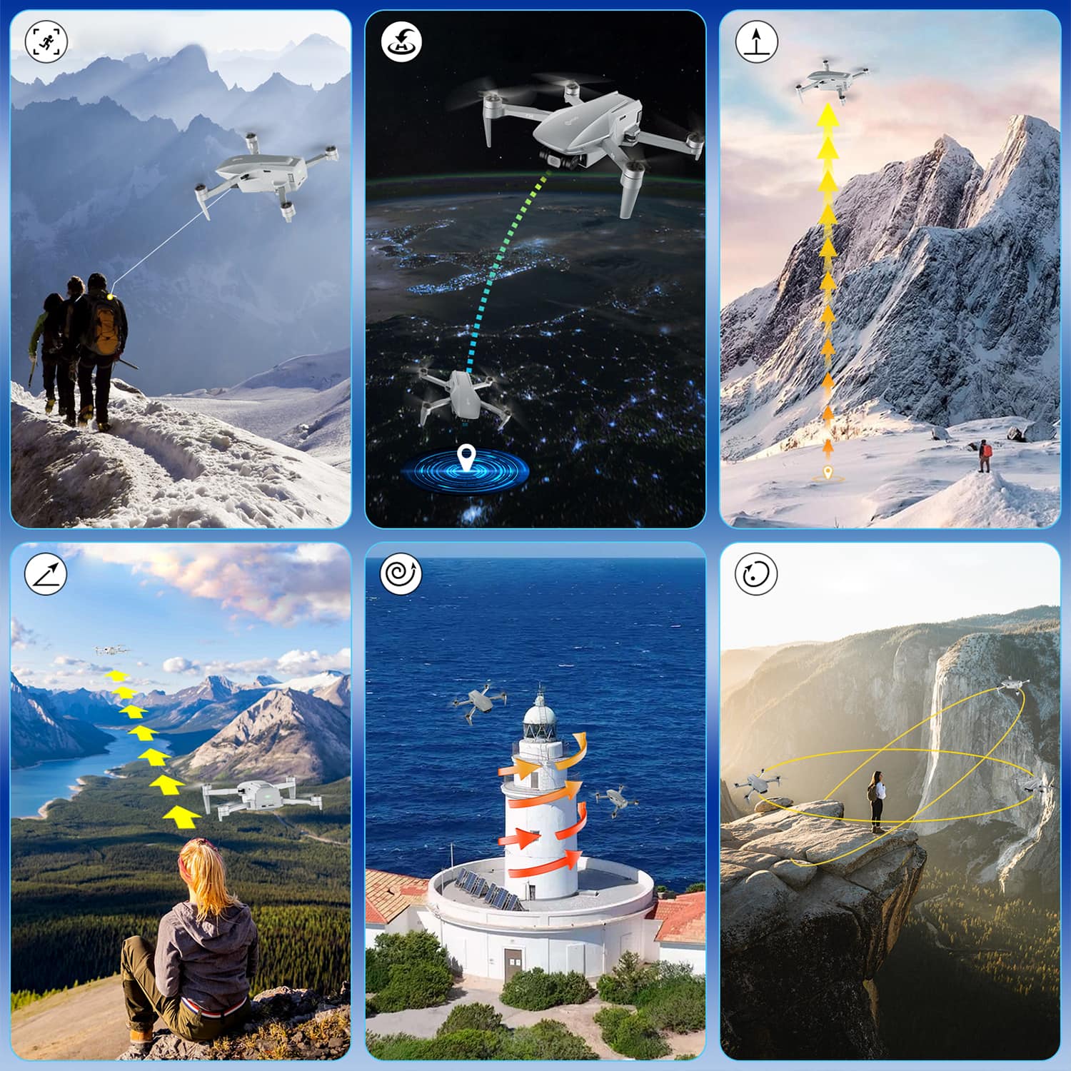 Alt View 17. Contixo - F36 Gimbal Drone with Remote Controller - Silver.