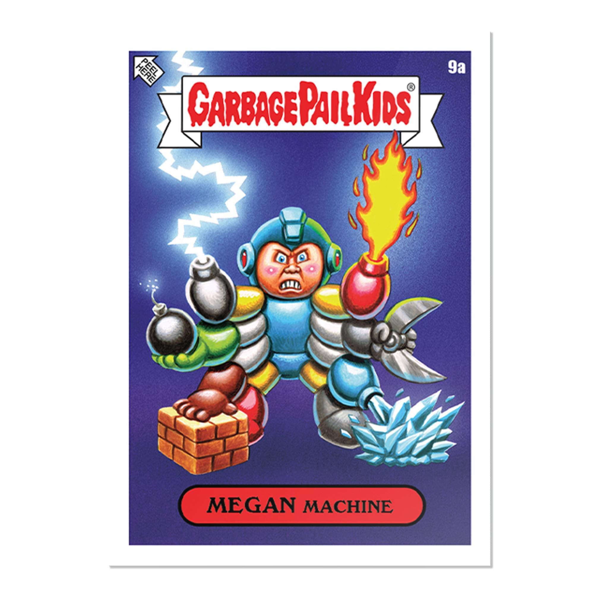Here's the corrected and grouped text from the image:

**Garbage Pail Kids**

**9a**

**Megan Machine**