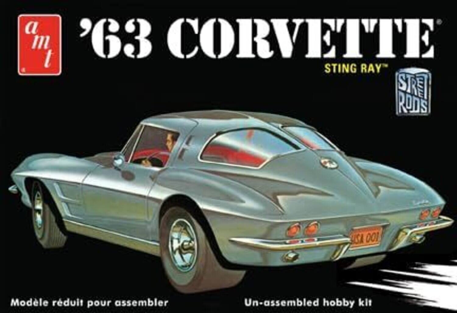 a "m m I '63 CORVETTE STING RAY SR RODS SISA 001 Modle rduit pour assembler Un-assembled hobby kit