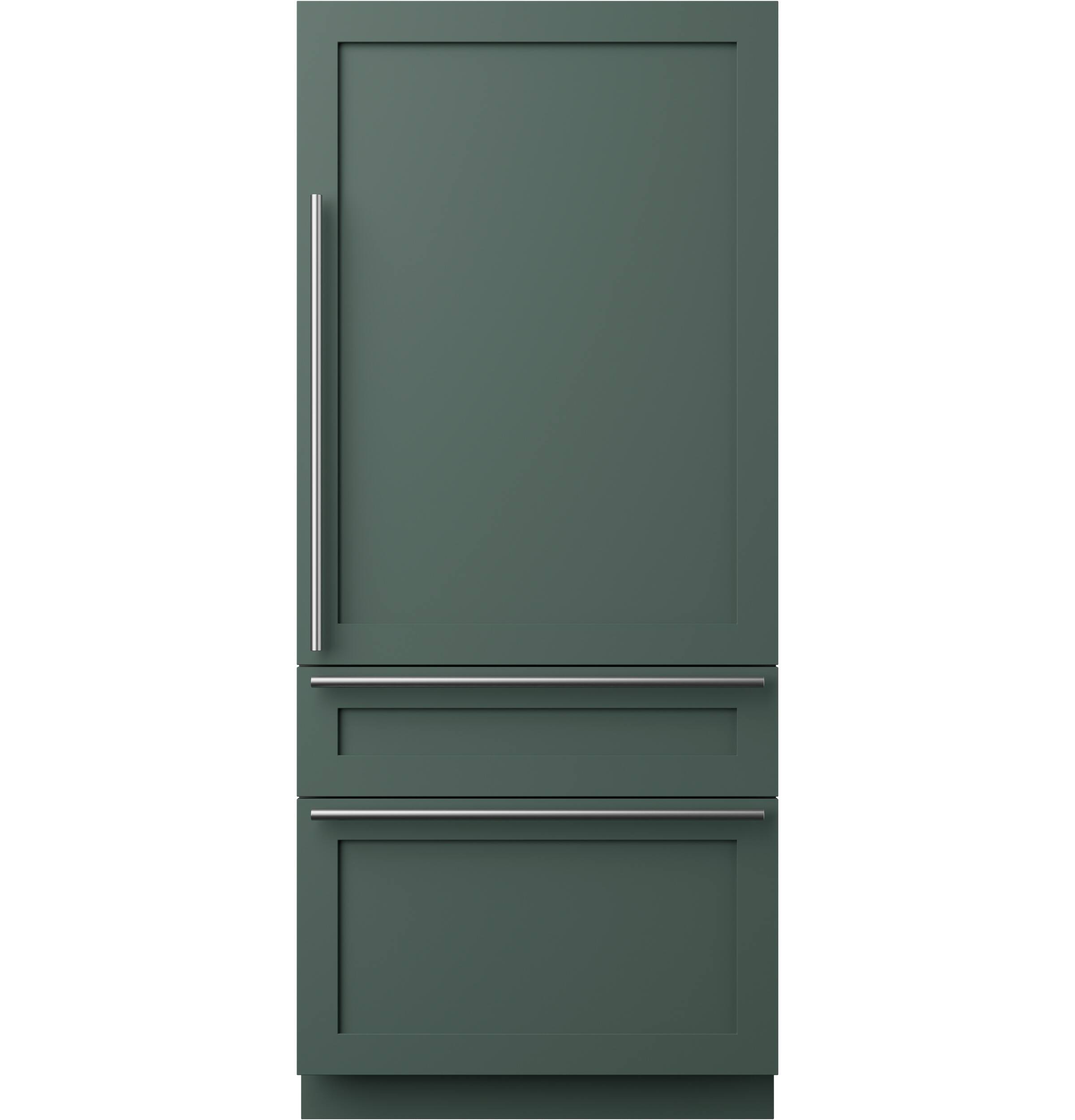 Front. Café - 36 in. Wide 20.1 Cu. Ft. Smart Integrated Bottom-Freezer Built-In Counter-Depth Refrigerator - Right Swing - Custom Panel Ready.