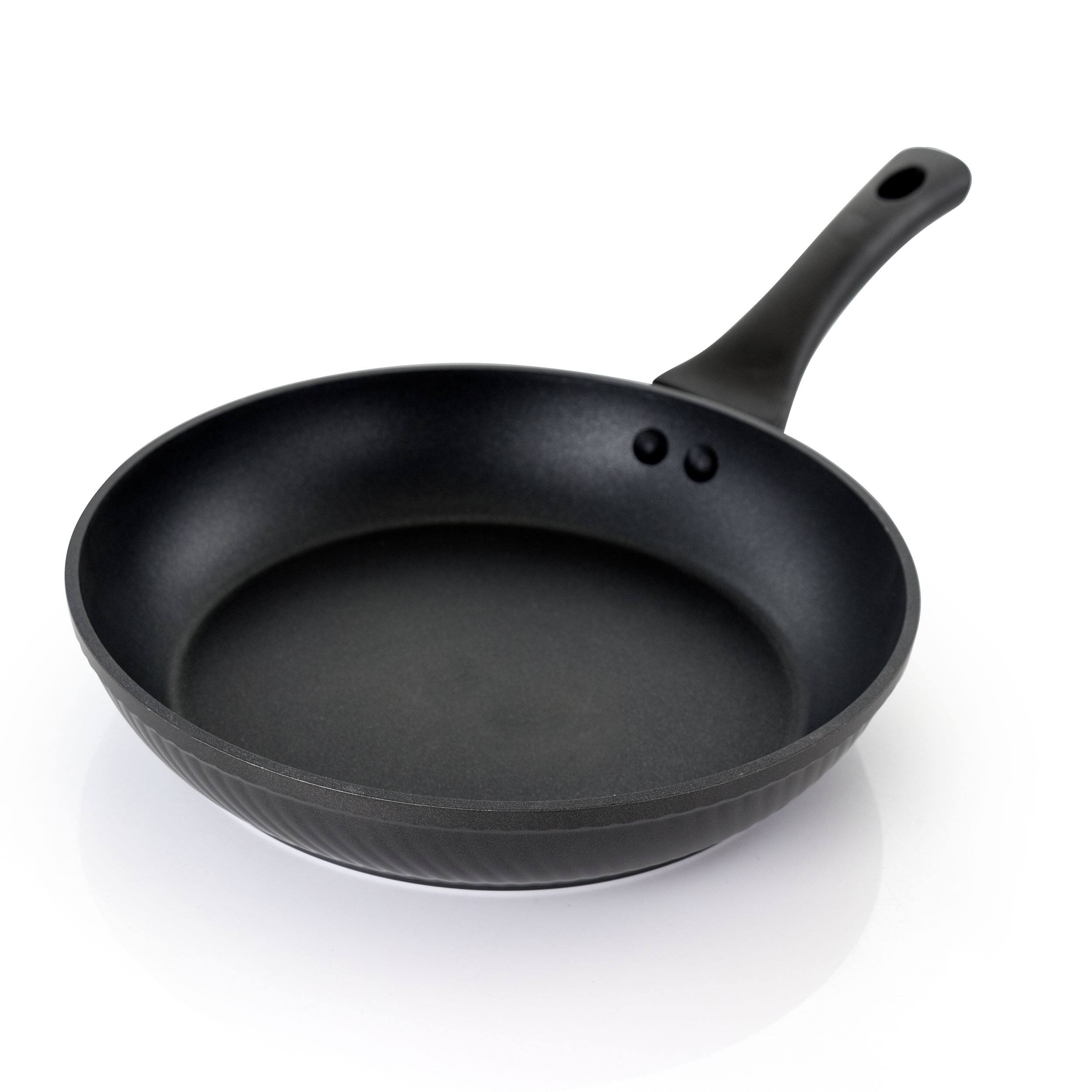 Alt View 8. Oster - Oster Kono 9.5 Inch Aluminum Nonstick Frying Pan in Black with Bakelite Handles - Black.