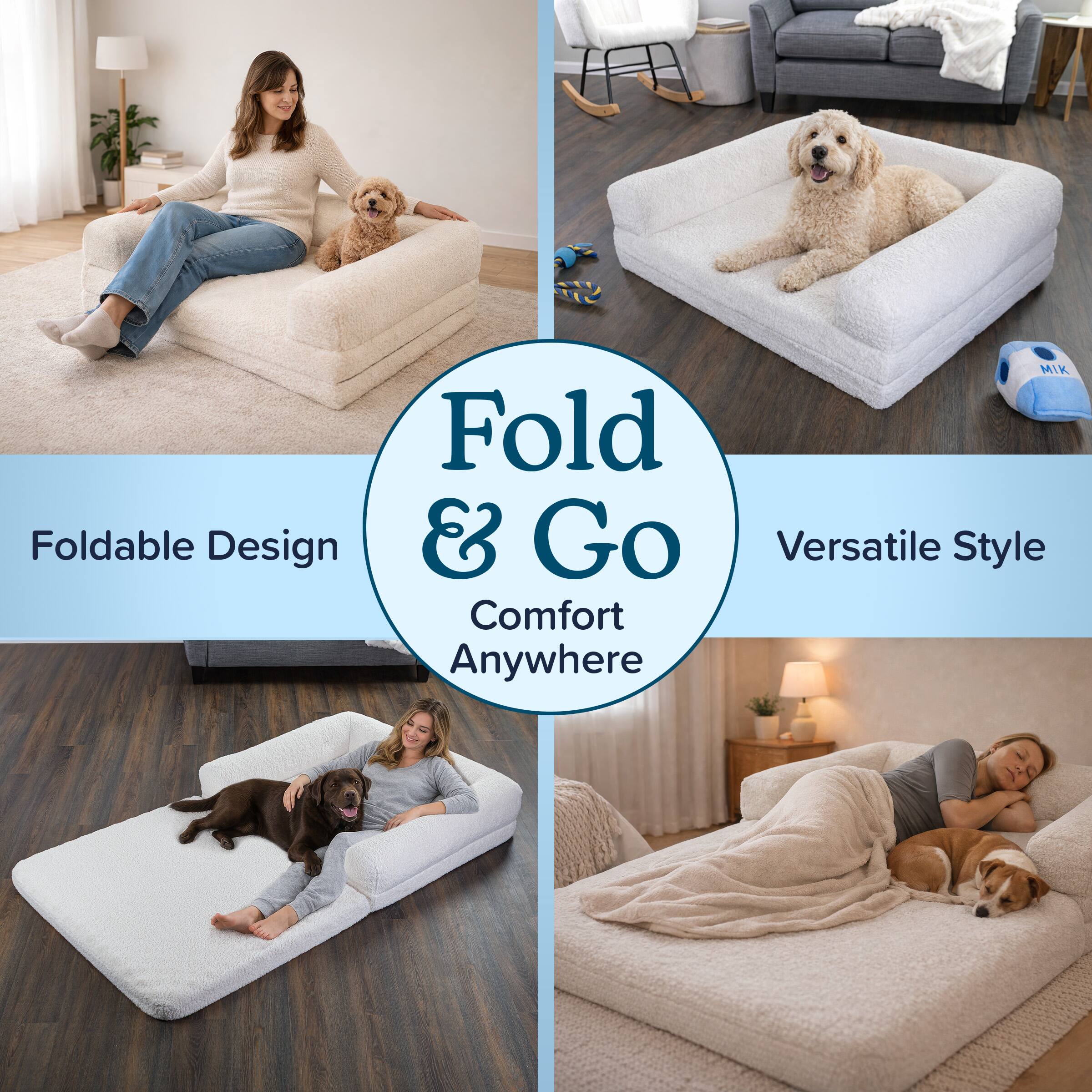 Fold & Go  
Foldable Design  
Versatile Style  
Comfort Anywhere