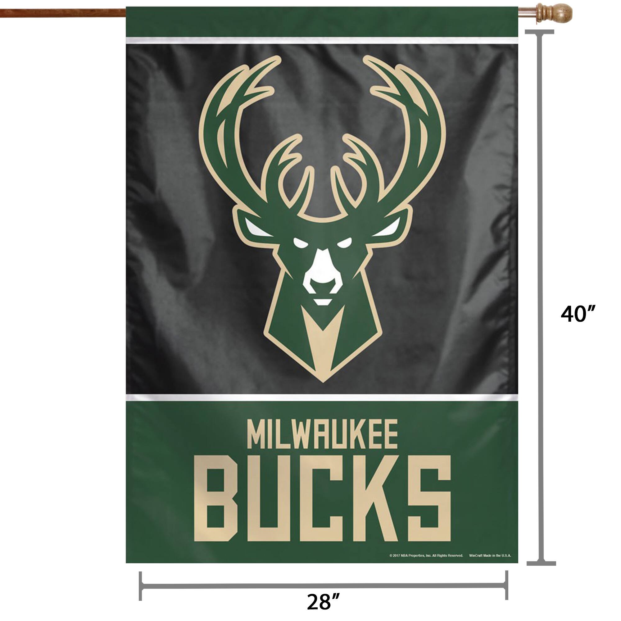 40"  
MILWAUKEE BUCKS  
28"