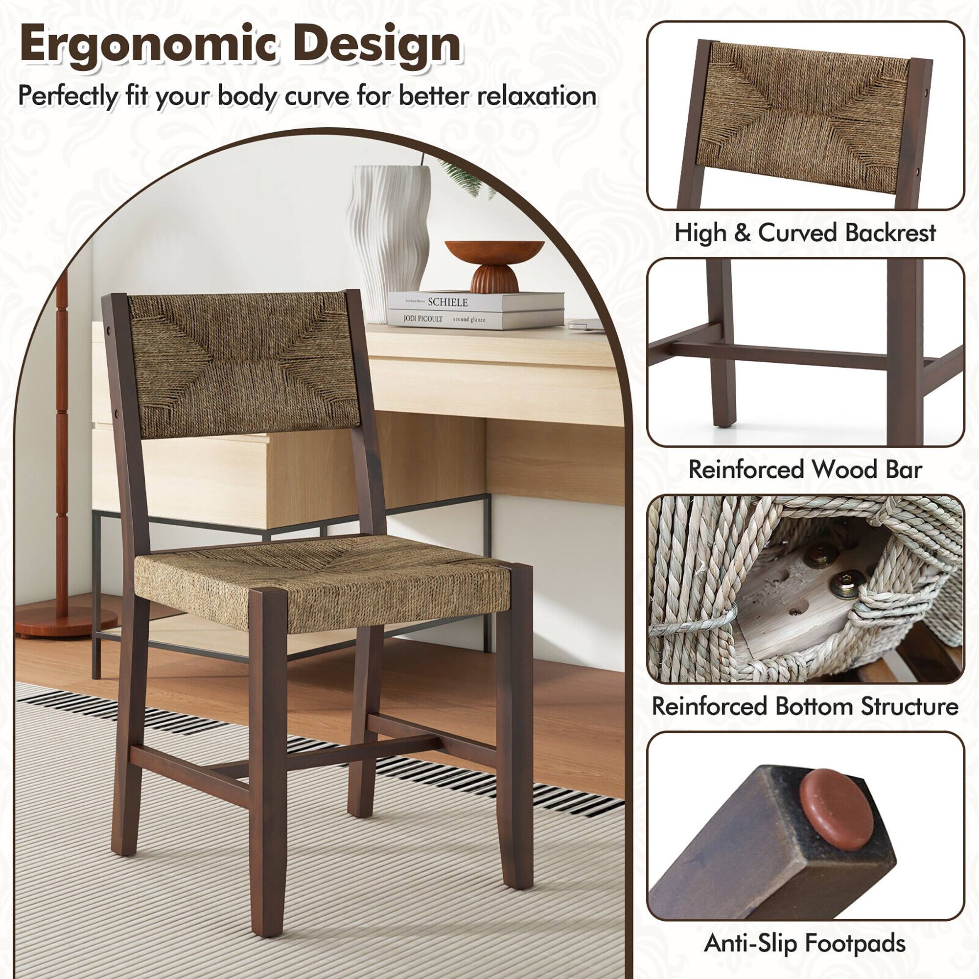 Ergonomic Design: Perfectly fit your body curve for better relaxation.

- High & Curved Backrest
- Reinforced Wood Bar
- Reinforced Bottom Structure
- Anti-Slip Footpads