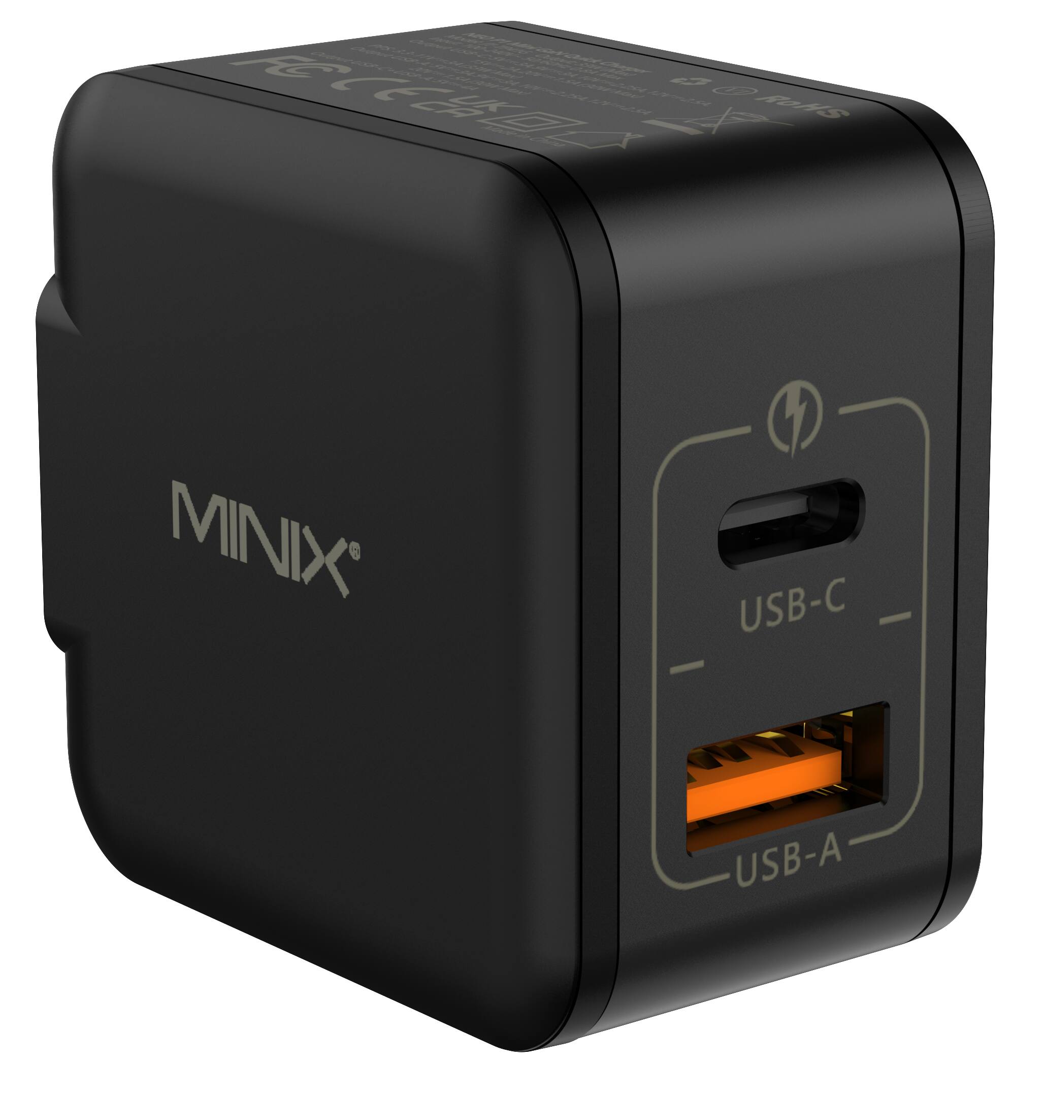 The text on the image reads "MINIX USB-C USB-A."