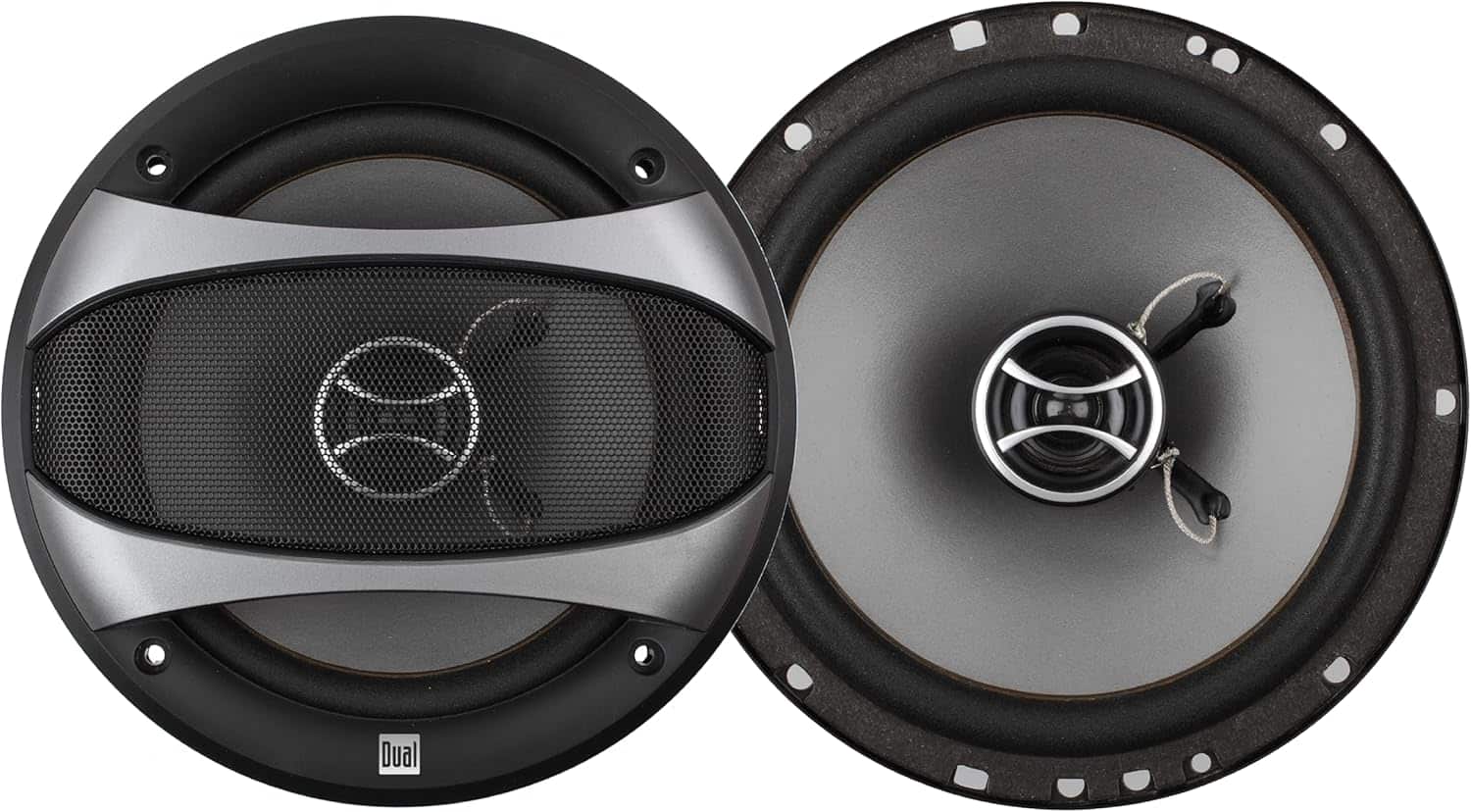 Dual - D65SP 6.5" 2-Way Car Speakers Pair | 200W Peak | 1" Mylar Dome Tweeter | Balanced Sound - Black