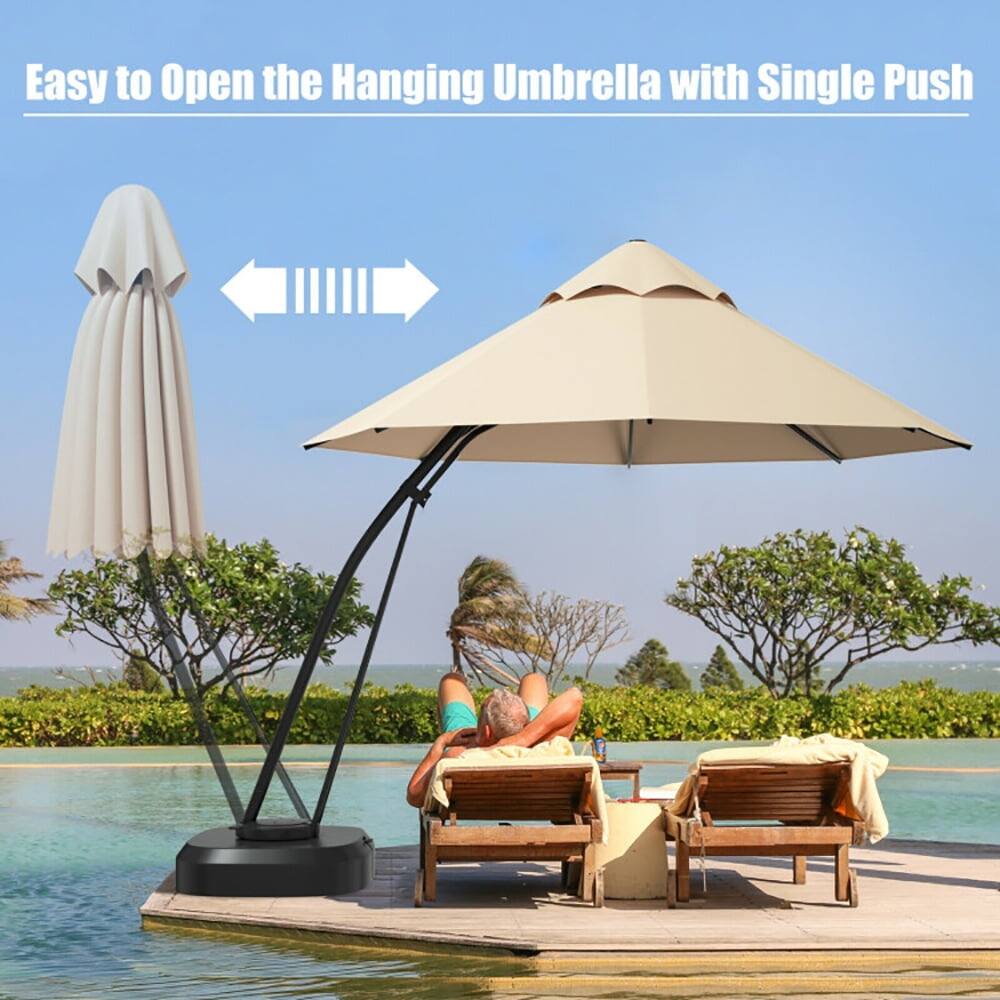 Easy to Open the Hanging Umbrella with Single Push