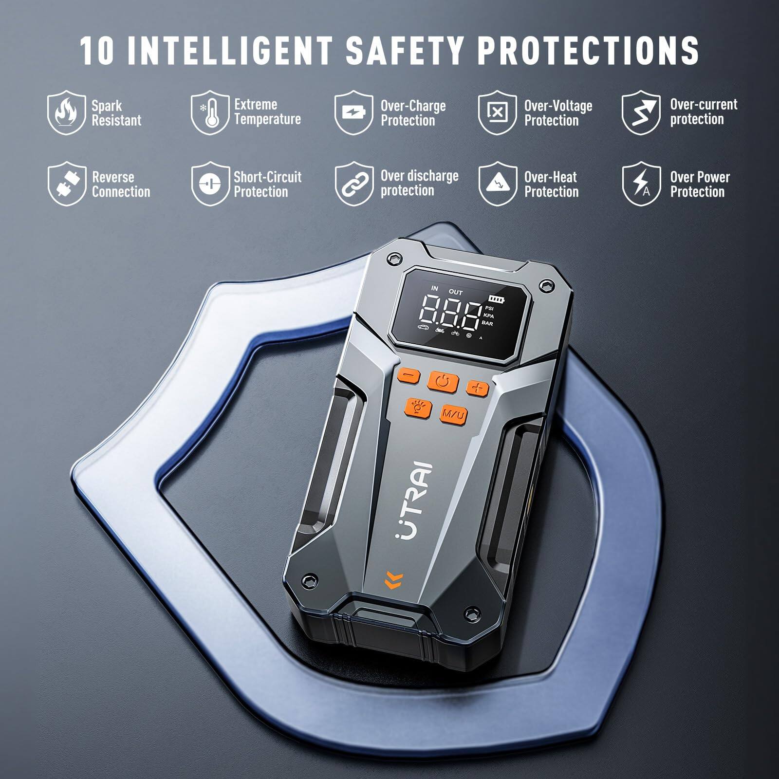 10 INTELLIGENT SAFETY PROTECTIONS

- Spark Resistant
- Extreme Temperature
- Over-Charge Protection
- Over-Voltage Protection
- Over-current Protection
- Reverse Connection
- Short-Circuit Protection
- Over discharge Protection
- Over-Heat Protection
- Over Power Protection