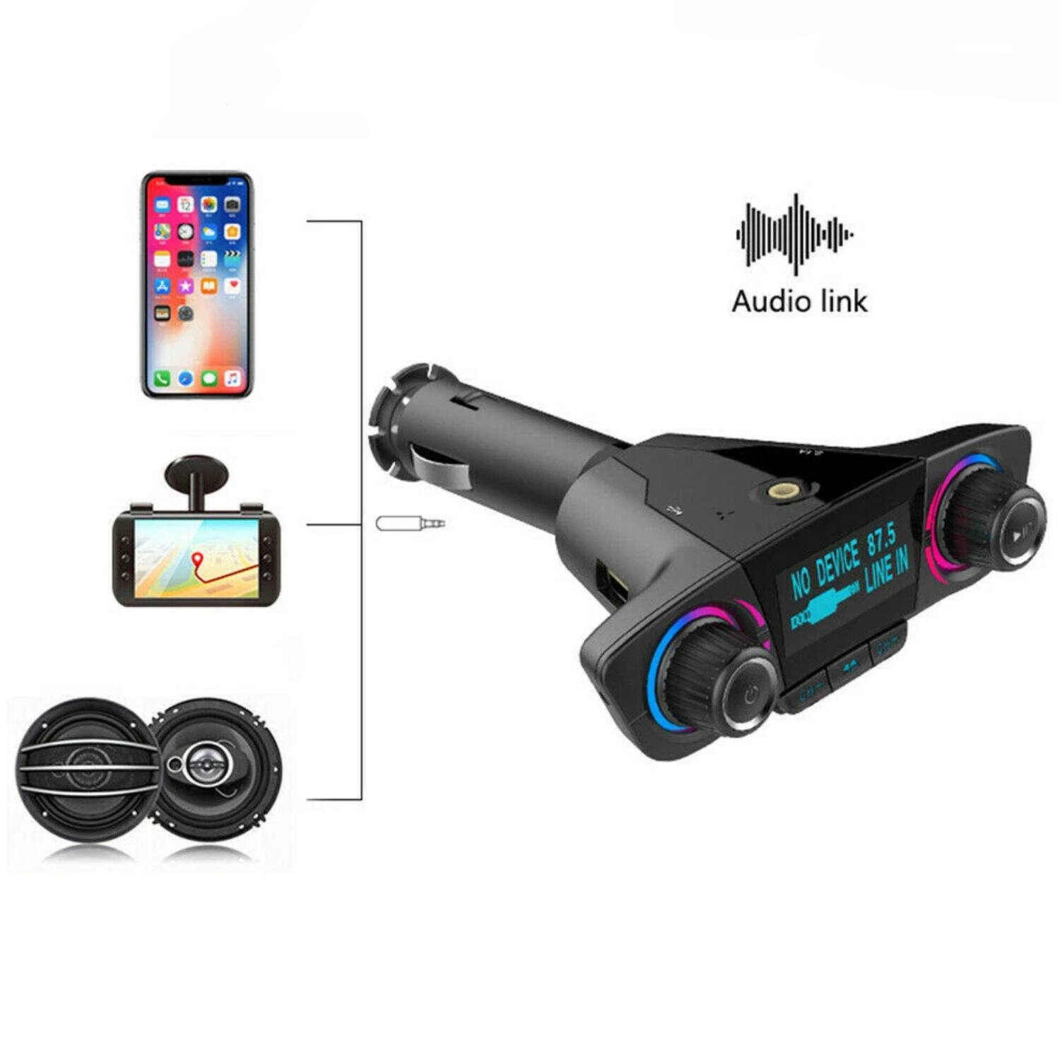 A * Audio link 87.5 DEVICE LINE IN NO DEVICE