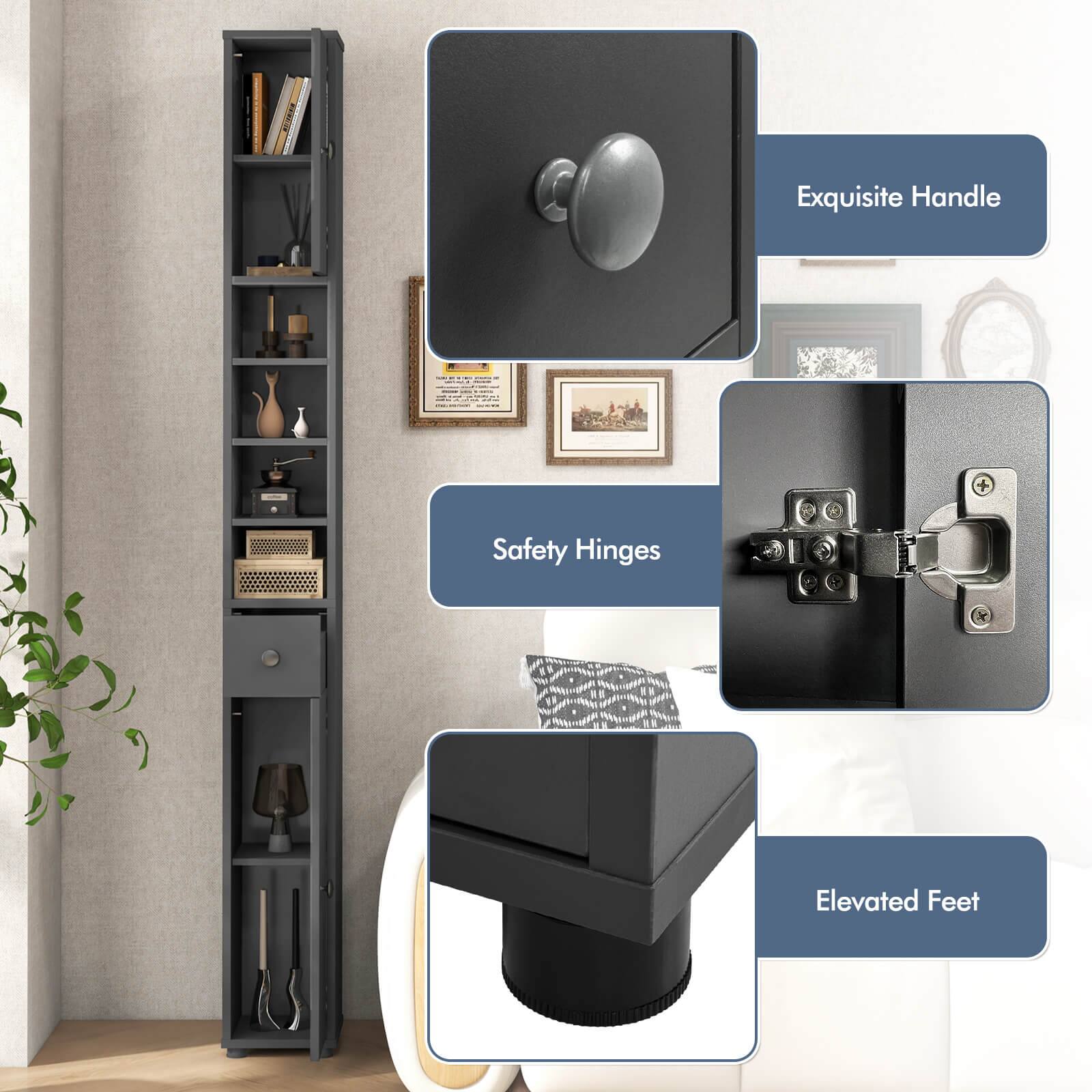 Exquisite Handle  
Safety Hinges  
Elevated Feet