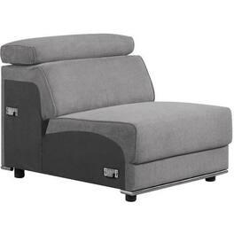 Manhattan Lane - Fabric Upholstered Modular Armless Chair - Gray