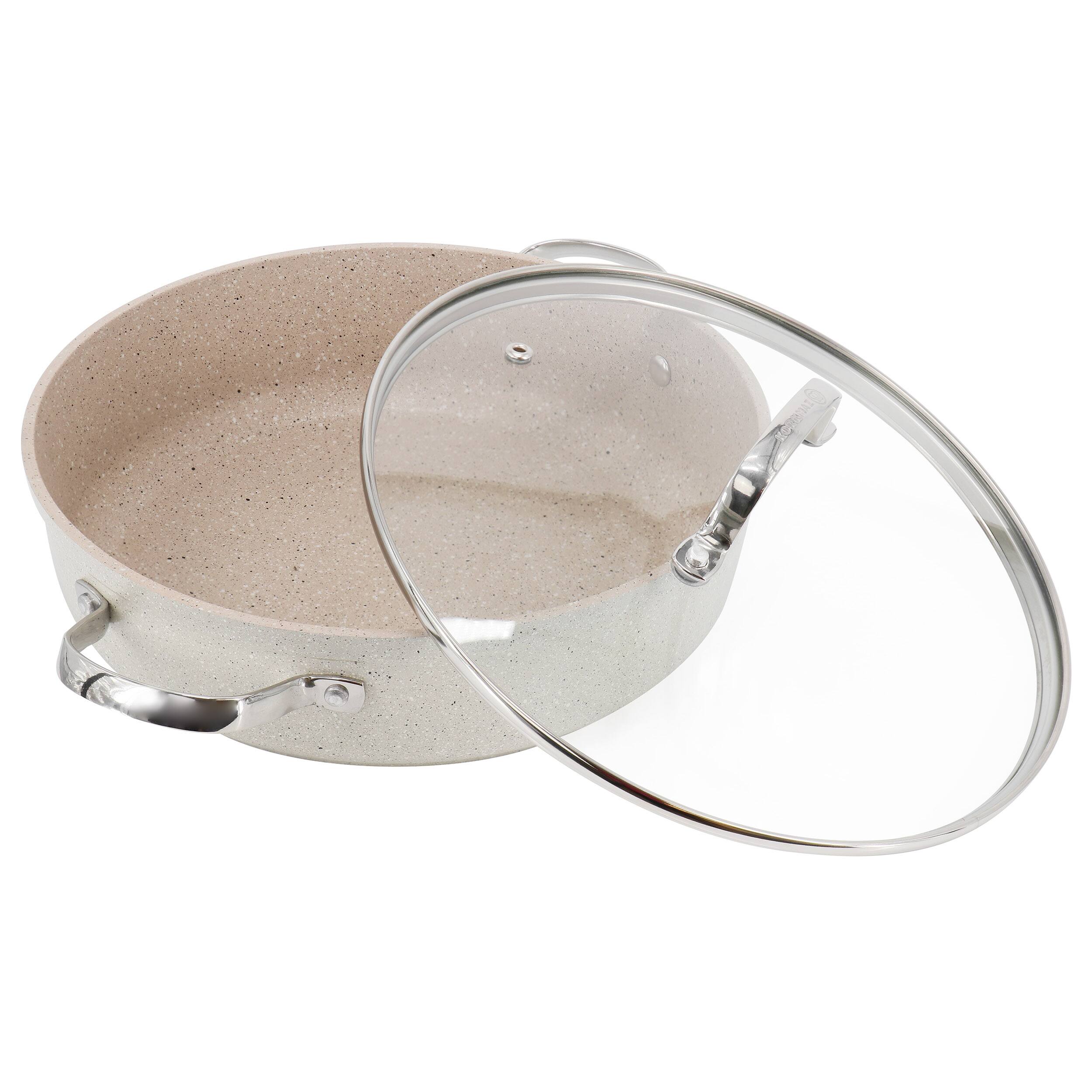 Alt View 1. Korkmaz - Korkmaz Granita 3.5 Liter Aluminum Nonstick Low Casserole in Tan - Tan.