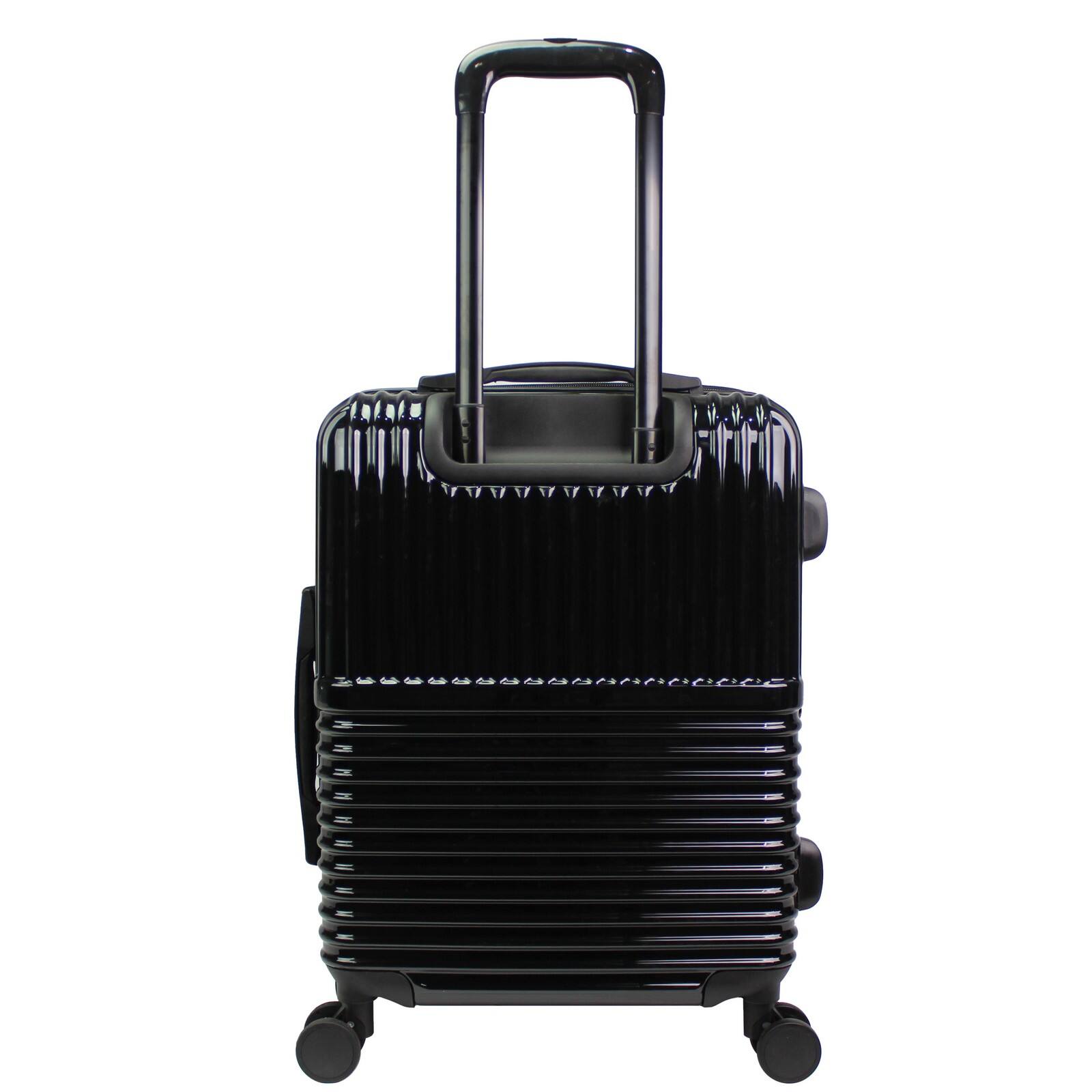 Back. World Traveler - Tonal 2-Piece Lightweight Polycarbonate Hardside Expandable Spinner Luggage Set with TSA Lock (20" & 28") - Onyx.