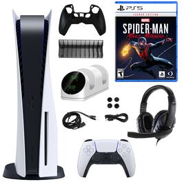 PlayStation 5 Console with Spiderman Miles Morales Game and Accessories Kit - PlayStation 5