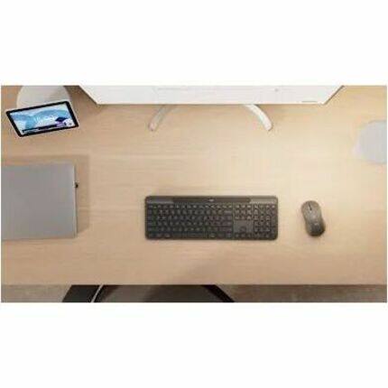 Alt View 5. Logitech - Logitech Signature Slim Solar+ K980 for Business, Wireless Keyboard, Quiet Typing, Secure Receiver, Bluetooth, Windows - Graphite.