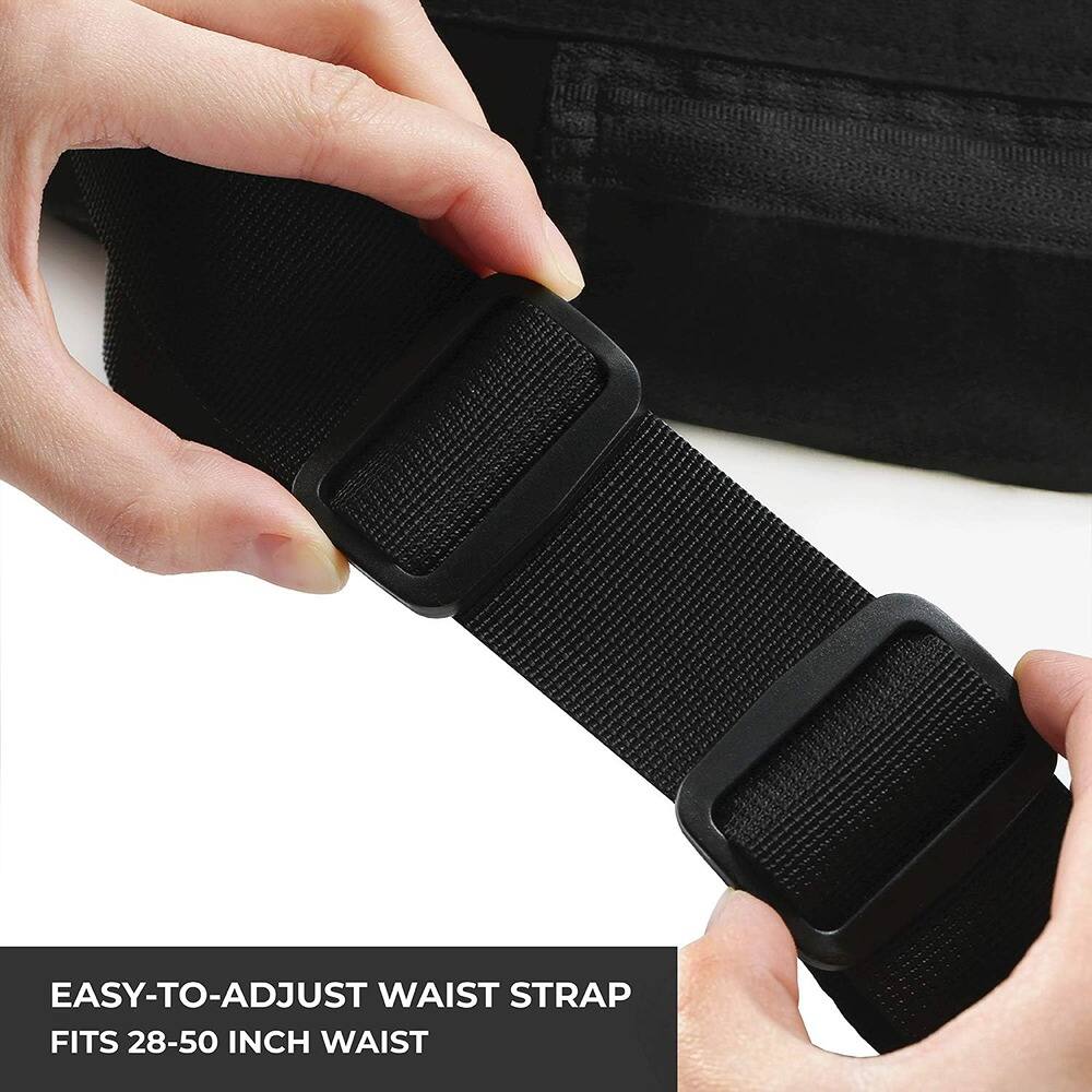 EASY-TO-ADJUST WAIST STRAP  
FITS 28-50 INCH WAIST