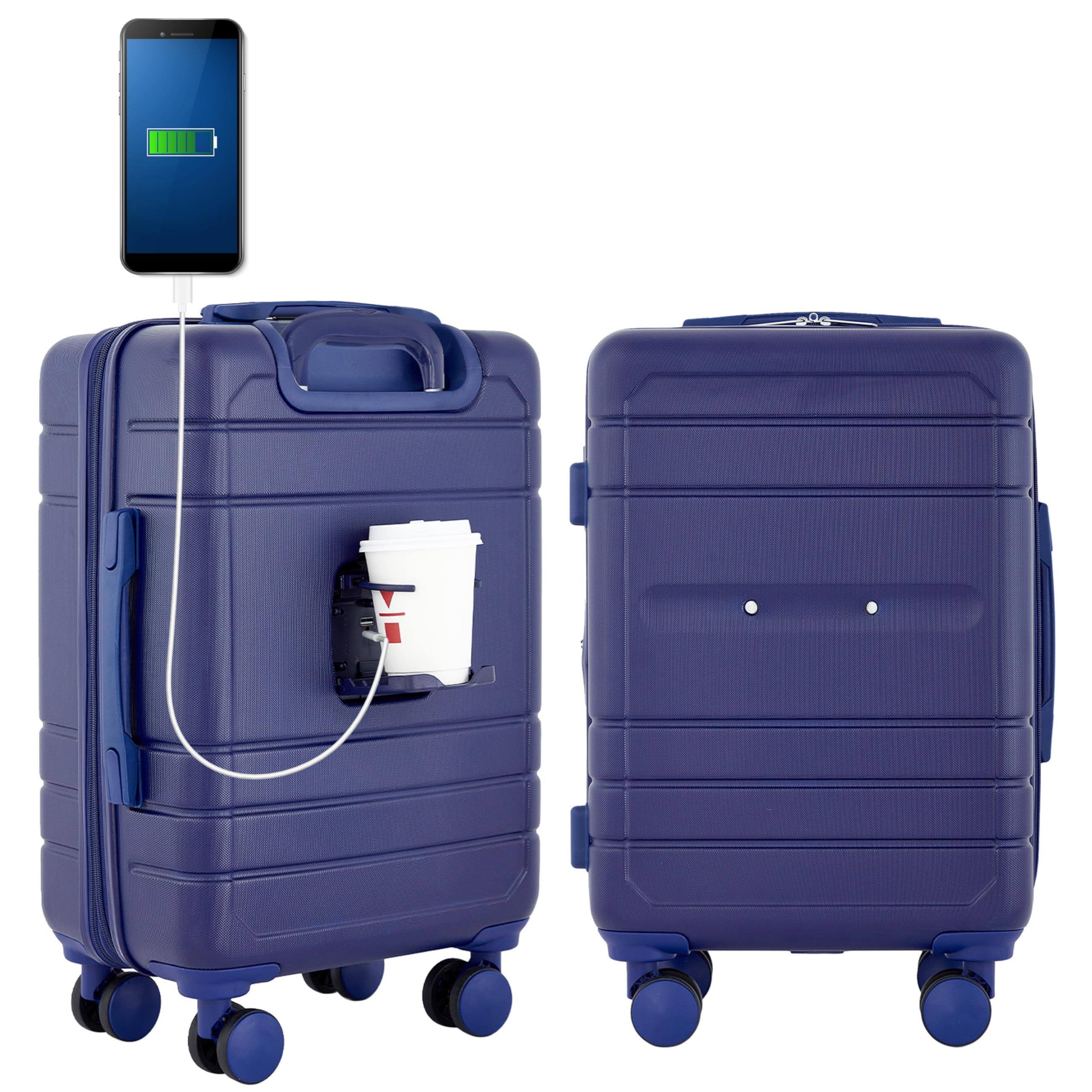 Fabibe St. Martin Carry on Luggage With Cup Holder/usb Ports Pink A Boo ...