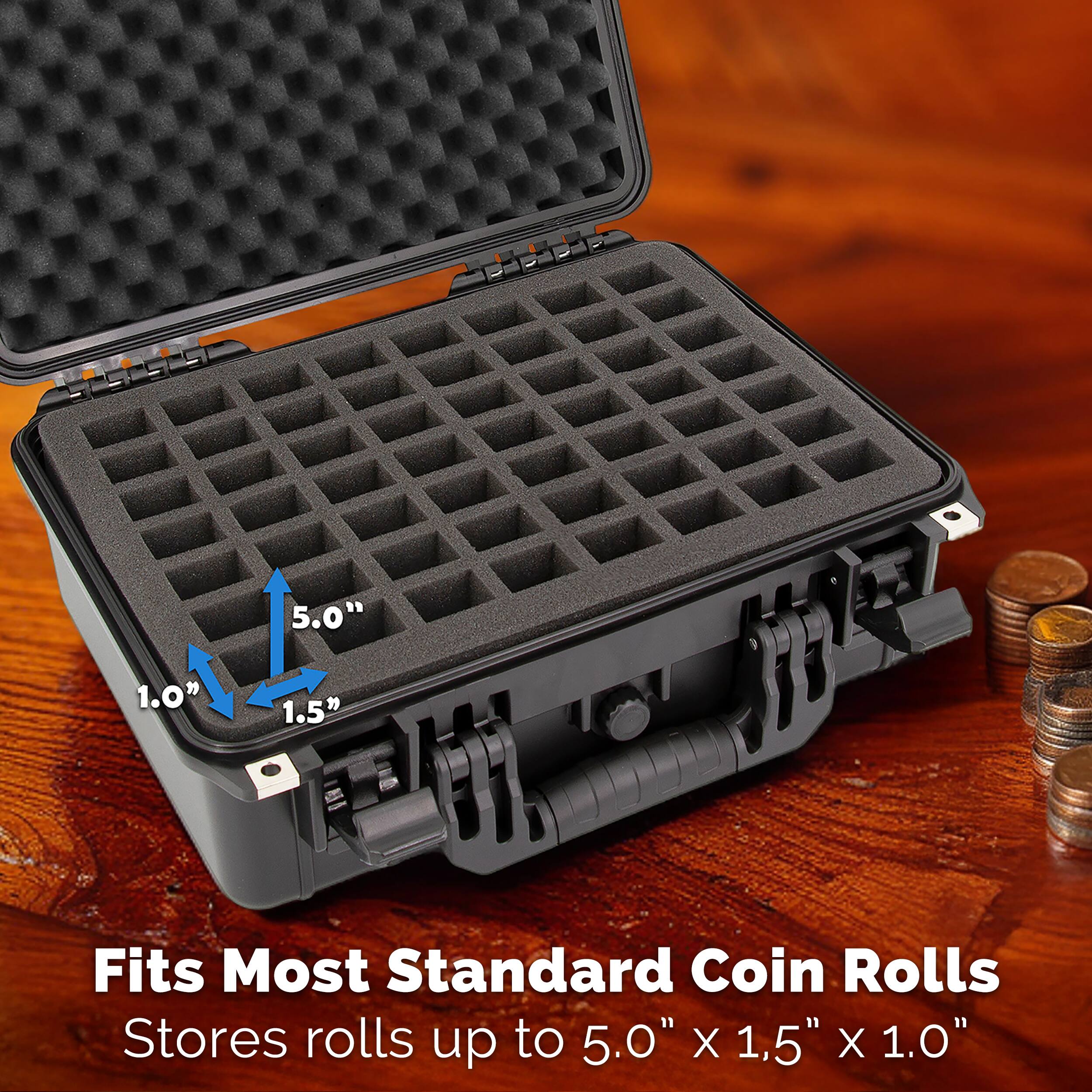 CUPSESP 5.0" 1.0" 1.5" Fits Most Standard Coin Rolls Stores rolls up to 5.0" x 1.5" x 1.0"