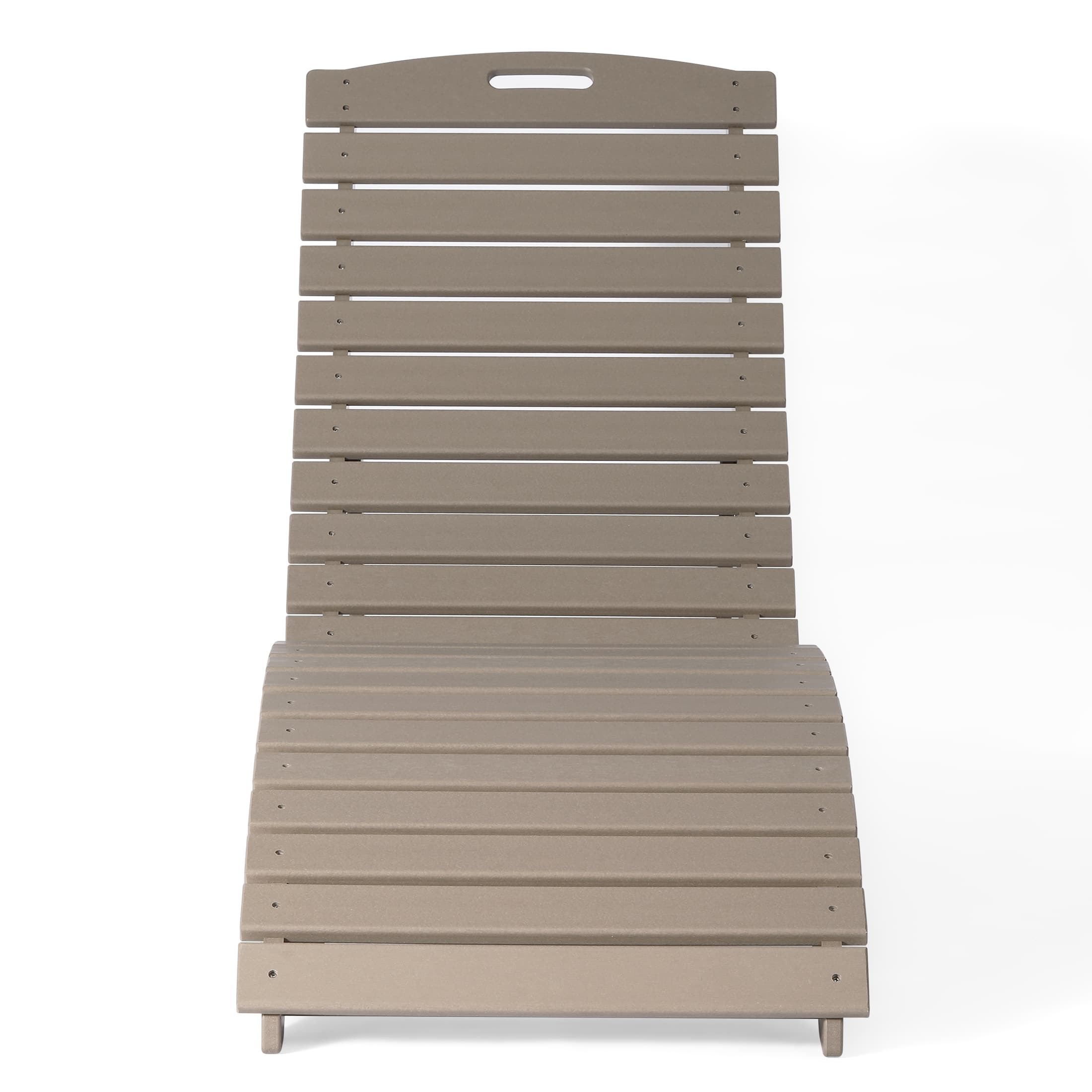 WestinTrends - Ventura Outdoor HDPE In-Pool Patio Chaise Lounge Chair With Wheels - Weathered Wood