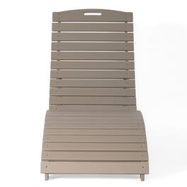 WestinTrends - Ventura Outdoor HDPE In-Pool Patio Chaise Lounge Chair With Wheels - Weathered Wood