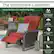 Angle. Hanover - Strathmere Outdoor Reclining Armchair - Crimson Red.