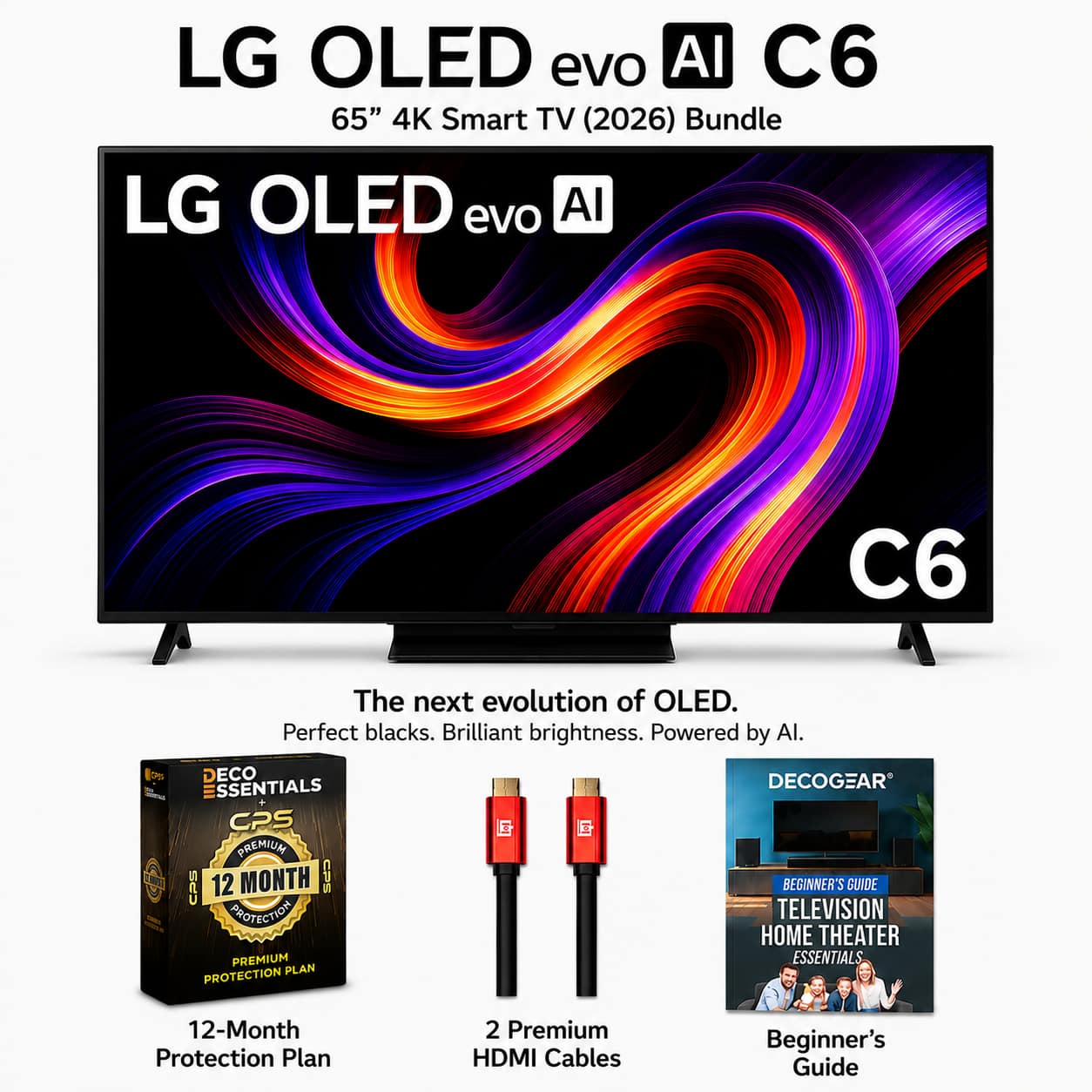Bundle | | LG | 65 inch OLED evo AI C6 4K Smart webOS TV (2026) + 1 Year Extended Warranty Package | Best Buy