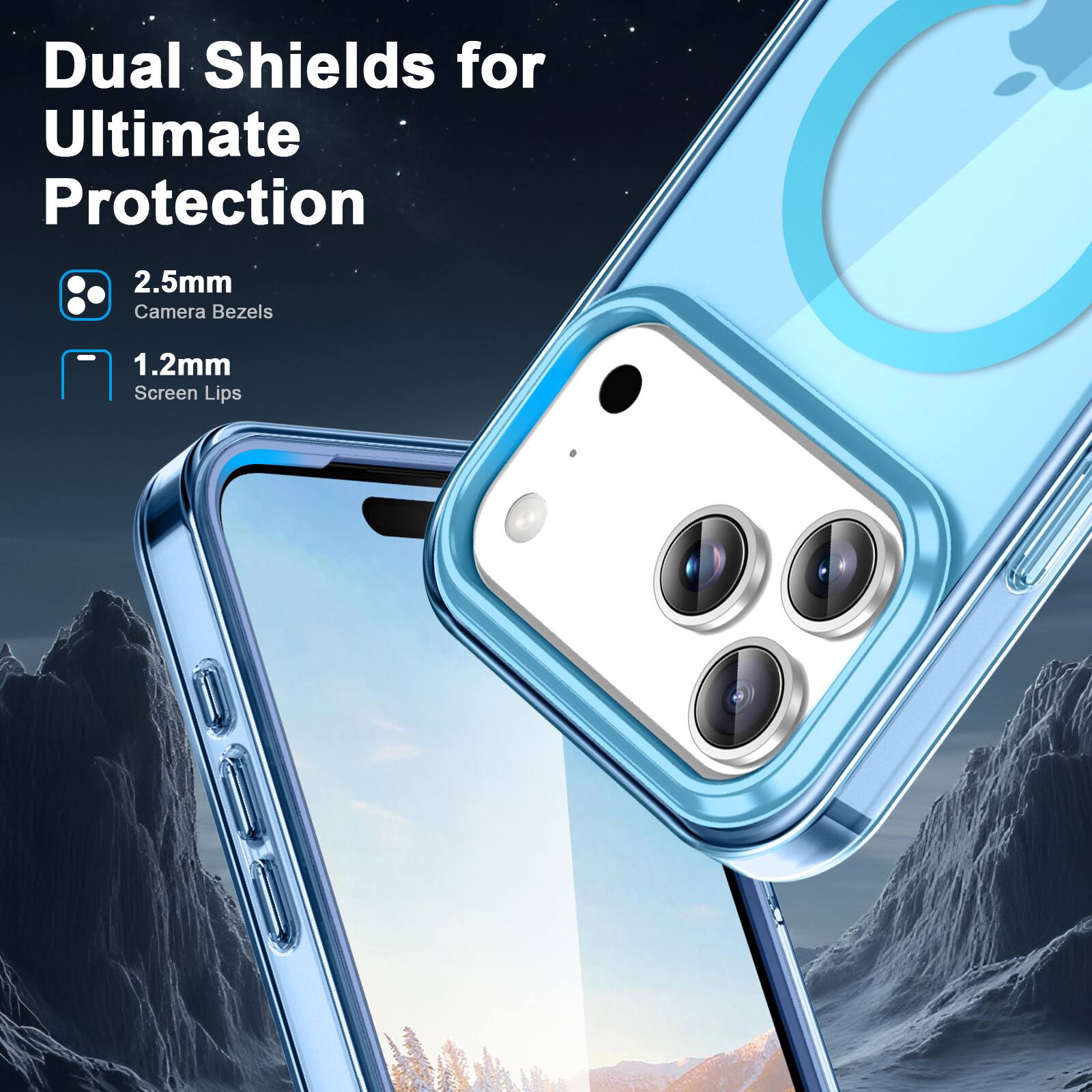 Dual Shields for Ultimate Protection

- 2.5mm Camera Bezels
- 1.2mm Screen Lips