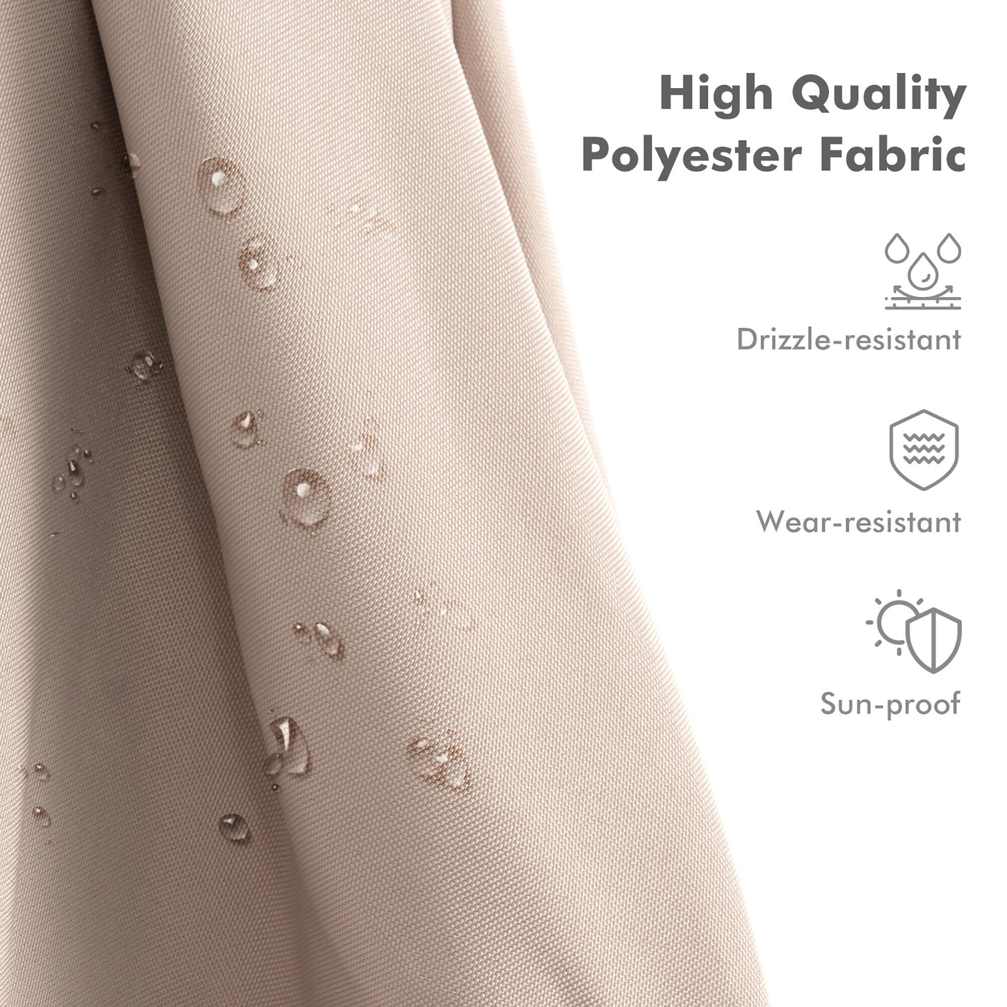 High Quality Polyester Fabric
Drizzle-resistant
Wear-resistant
Sun-proof