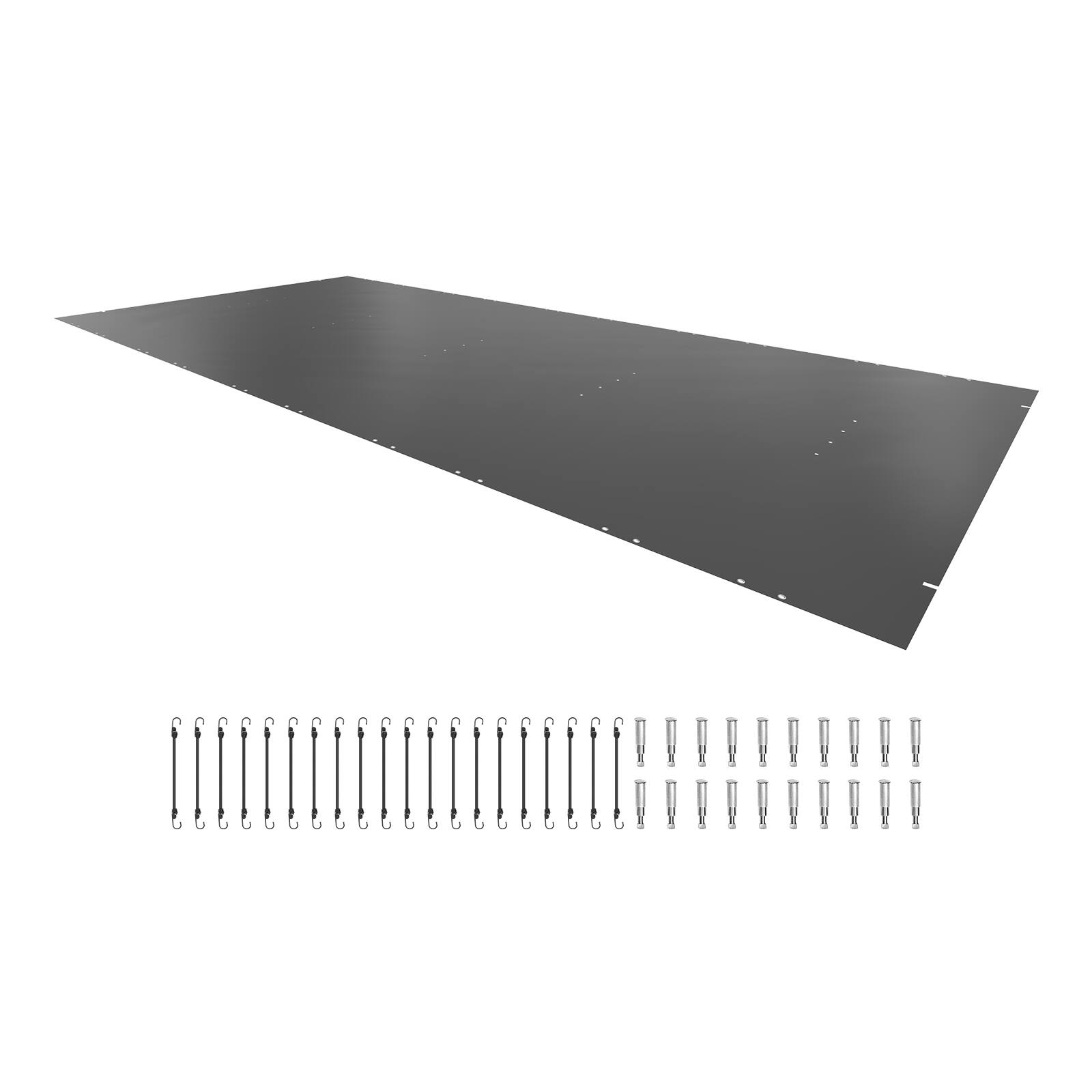 Alt View 5. VEVOR - Pool Safety Cover Fits 10.5x18.6ft Rectangle Inground Pools, Safety Pool Cover with Drainage Holes, Mesh Pool Cover - Anthracite.