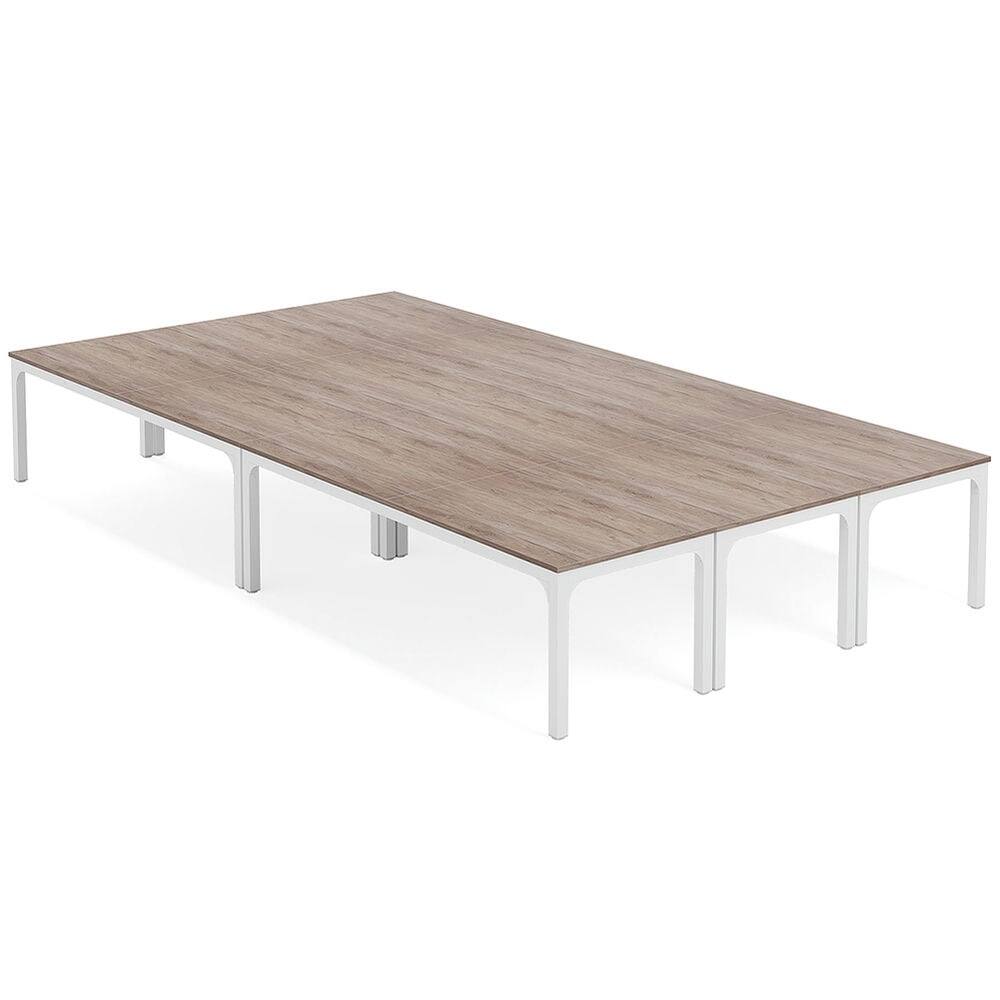 Angle. Kadyn - Kadyn Dining Table, Living Room Table Rectangular, 78 inch Long Kitchen Table for 6-8 People,Taupe - Gray.