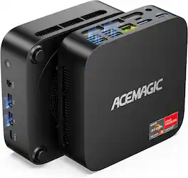 ACEMAGIC - K1 - 4K Mini PC - AMD Ryzen 5 7430U (6C/12T) - 16GB DDR4 RAM 512GB M.2 SSD - Windows 11 Pro WiFi6 BT5.2 - Black