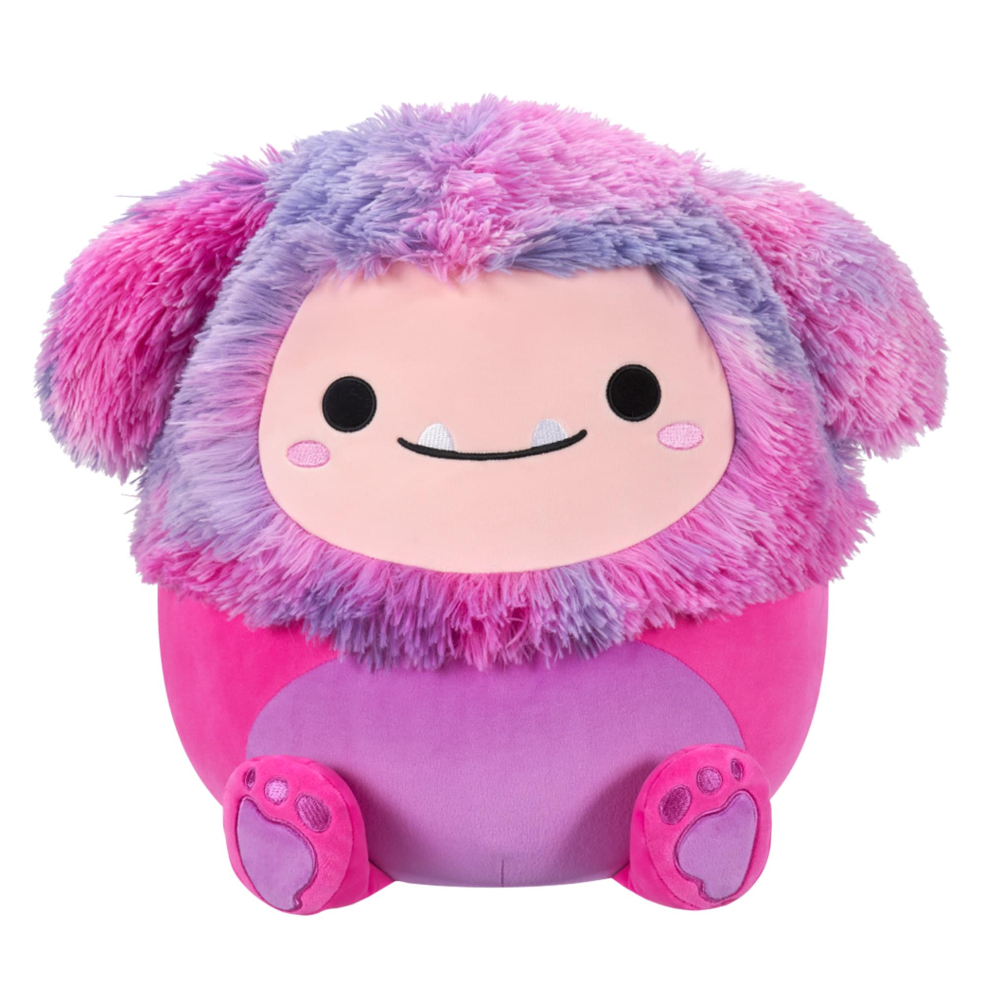 Front. Kellytoy - Squishmallow 12 Inch Plush | Woxie the Magenta Bigfoot - Magenta.