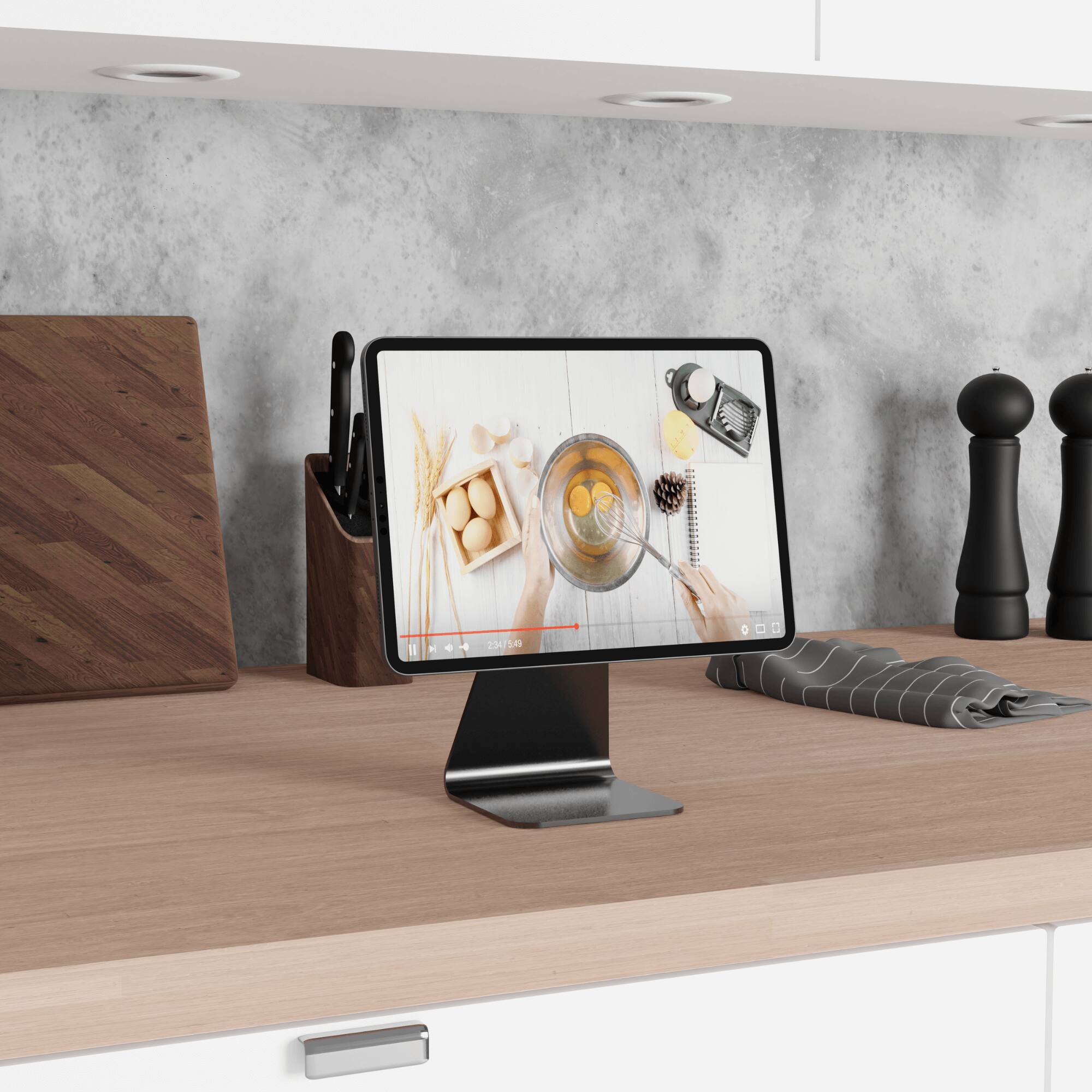 Alt View 4. Cygnett - MagStand for iPad 10.9/11" with Soft Silicon Face for iPad Attachment - Grey.