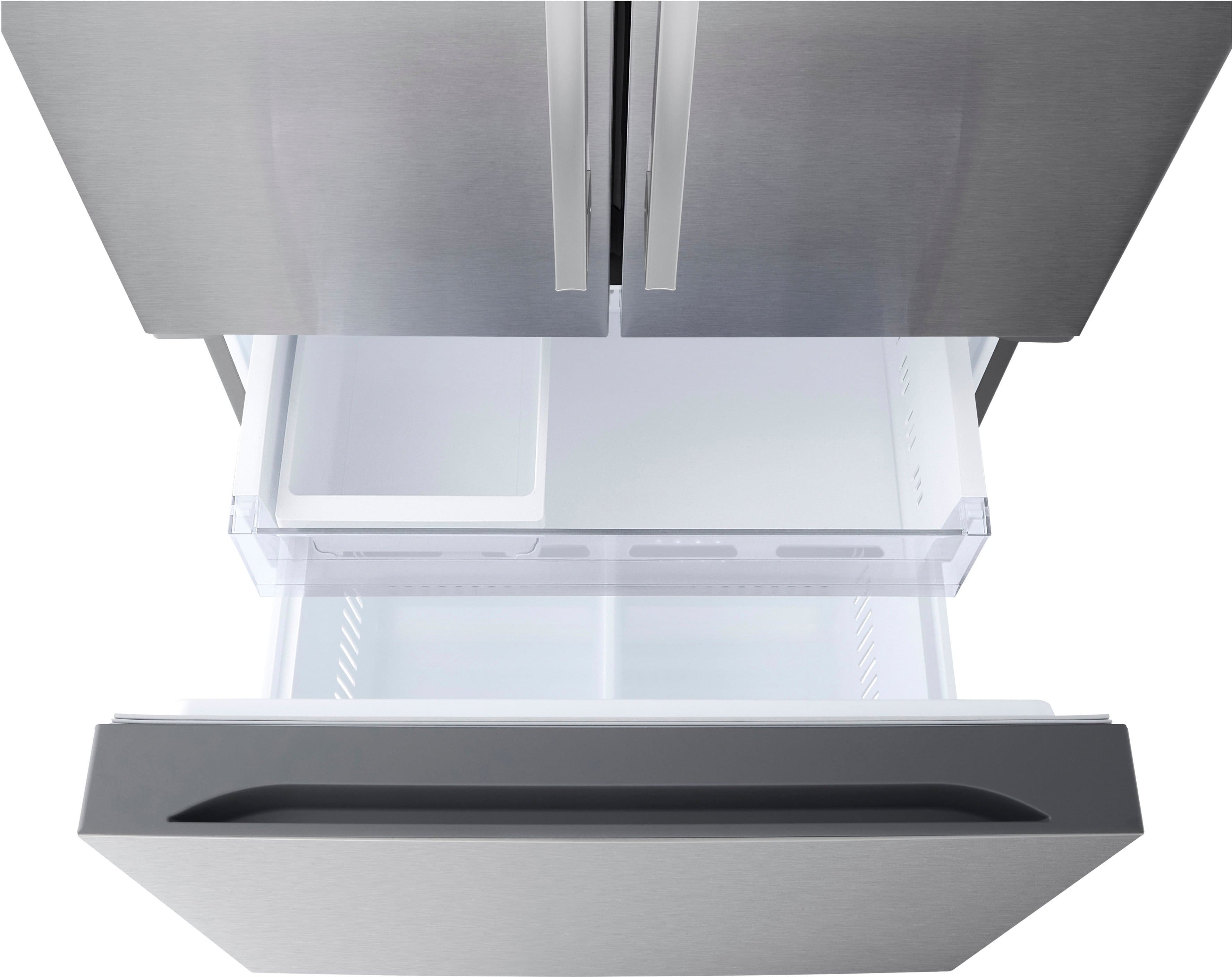 Alt View 15. LG - Standard Depth MAX 25.1 Cu. Ft. French Door Smart Refrigerator with Glide N' Serve Drawer - PrintProof Stainless Steel.