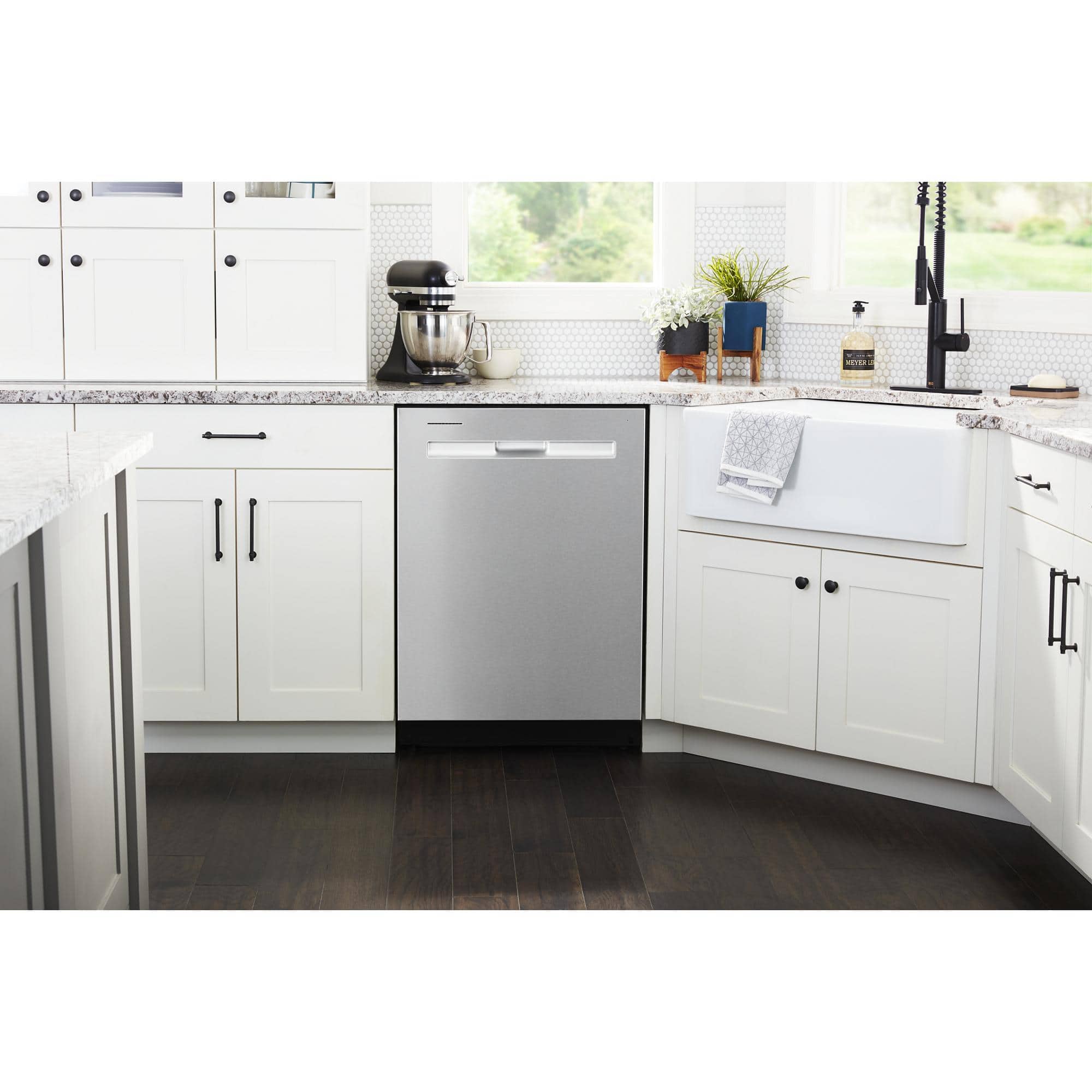 Alt View 8. Maytag - 24" Top Control Built-In Stainless Steel Tub Dishwasher with 3rd Rack, Dual Power Filtration, 47 dBA - Stainless Steel.
