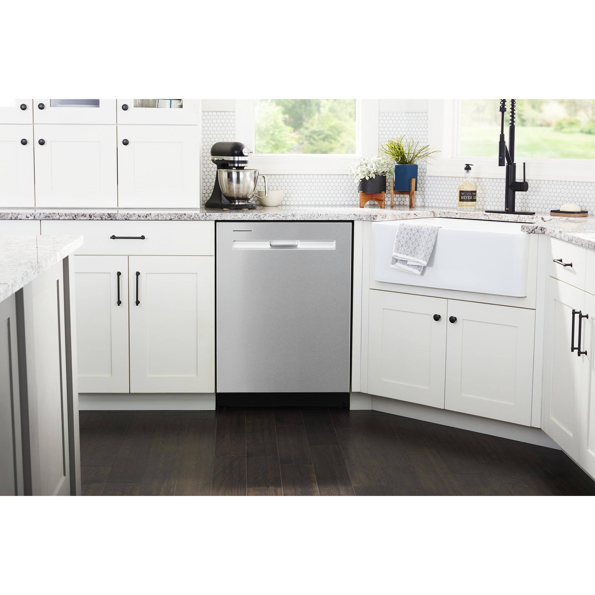 Alt View 8. Maytag - 24" Top Control Built-In Stainless Steel Tub Dishwasher with 3rd Rack, Dual Power Filtration, 47 dBA - Stainless Steel.