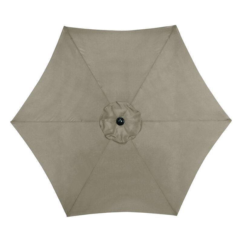 Angle. Living Accents - Living Accents 9 ft. Tiltable Taupe Market Umbrella.