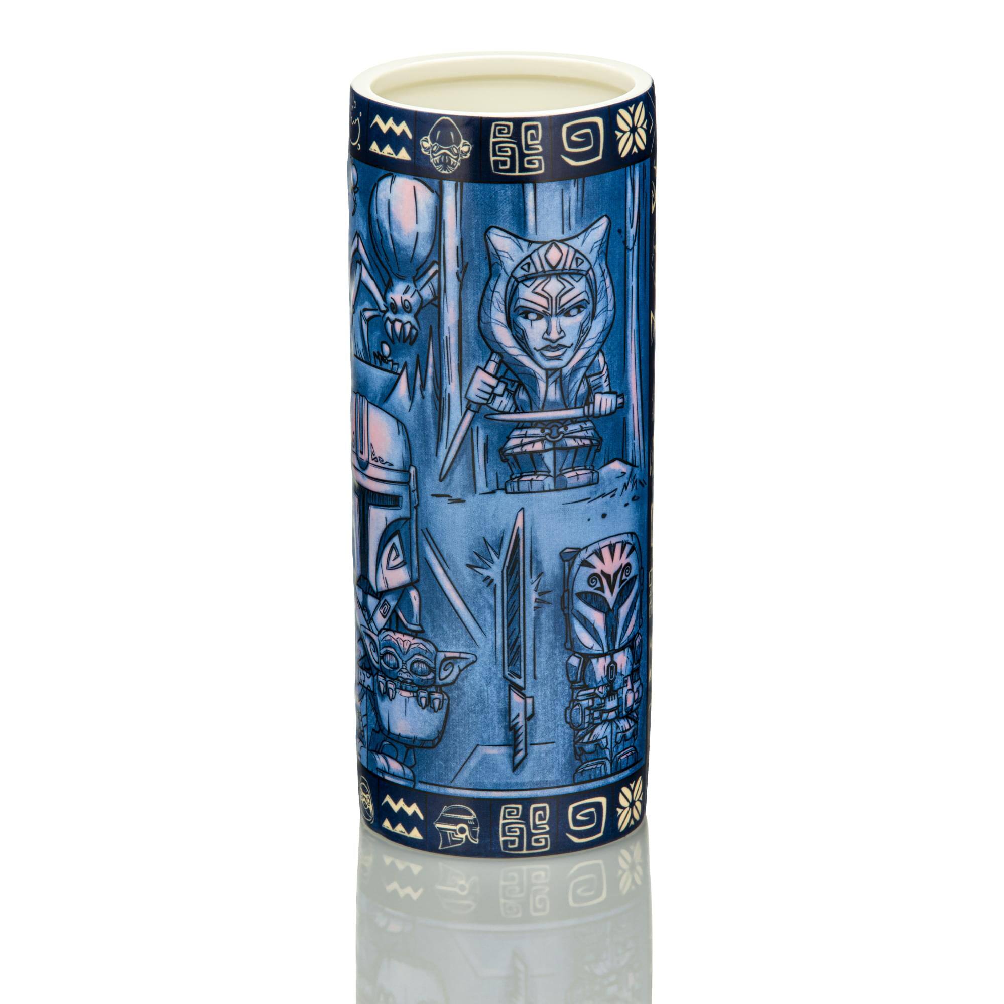 Alt View 1. Star Wars - Geeki Tikis Star Wars: The Mandalorian Season 2 Scenic Ceramic Mug | 24 Ounces - Blue.