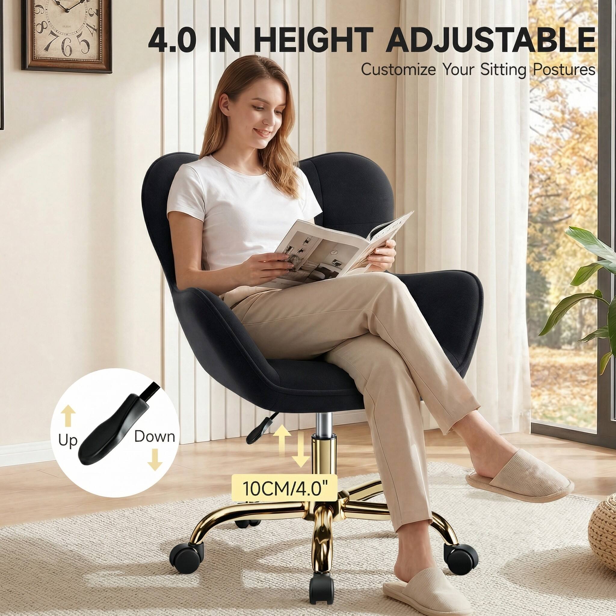 4.0 IN HEIGHT ADJUSTABLE  
Customize Your Sitting Postures  
Up Down  
10CM/4.0"