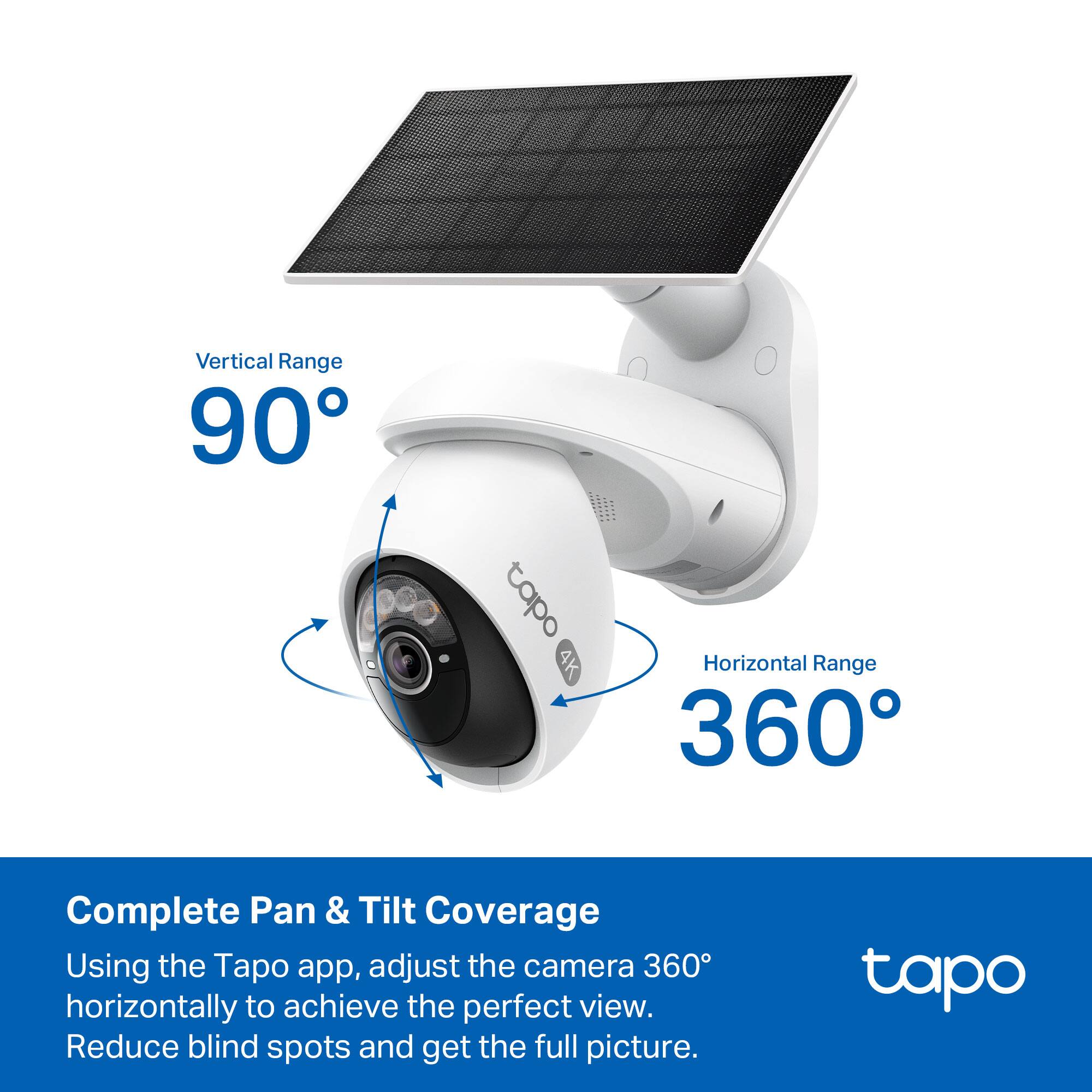TP Link Tapo Wireless Pan Tilt Security 4K Ultra Camera, 360