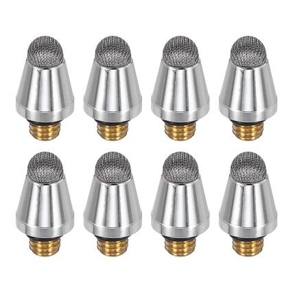 Front. Unique Bargains - 8pcs 5mm Fiber Tips with External Thread for Capacitive Stylus Pen Replacement - Gray.